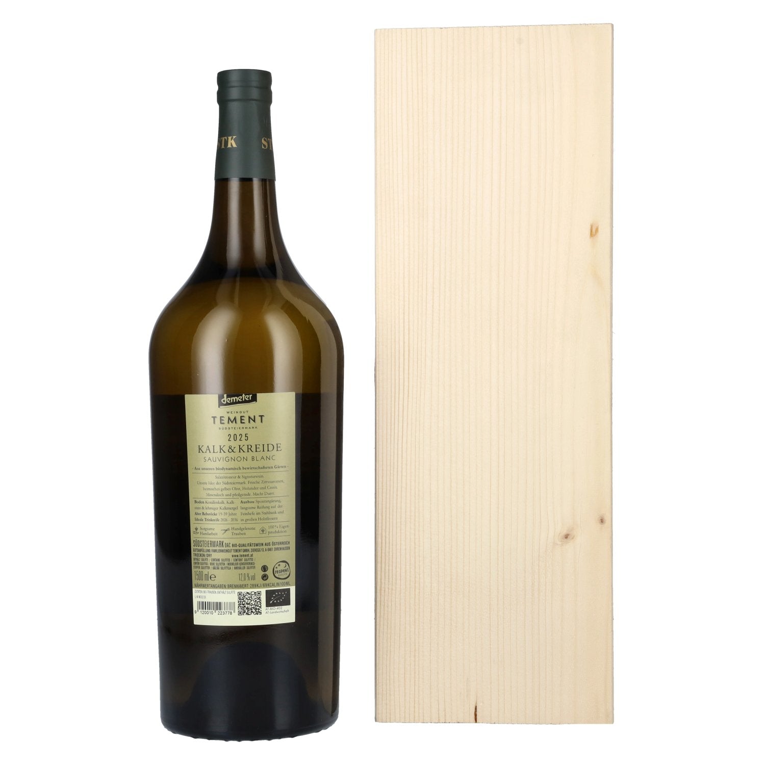 Tement Sauvignon Blanc Kalk &amp; Kreide Südsteiermark DAC 2025 12% Vol. 1,5l in wooden box