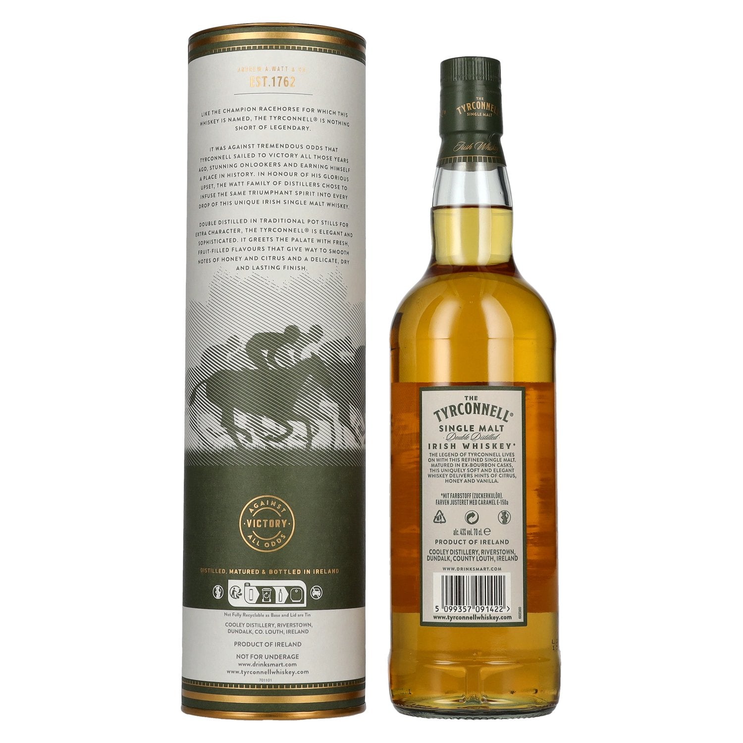 The Tyrconnell Single Malt Irish Whiskey 43% Vol. 0,7l in geschenkverpakking