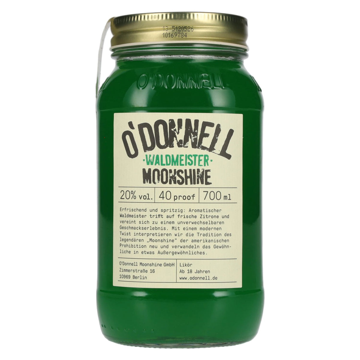 Liqueur O'Donnell Moonshine à l'aspérule odorante, 20 % vol., 0,7 l