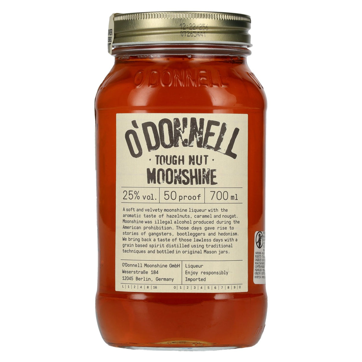 O'Donnell Moonshine HARTE NUSS Likör 25% Vol. 0,7l