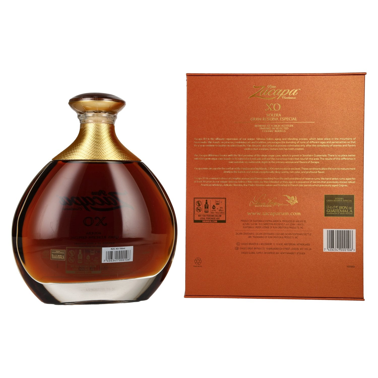 Ron Zacapa Centenario XO Solera Gran Reserva Especial 40% Vol. 0,7l in geschenkverpakking