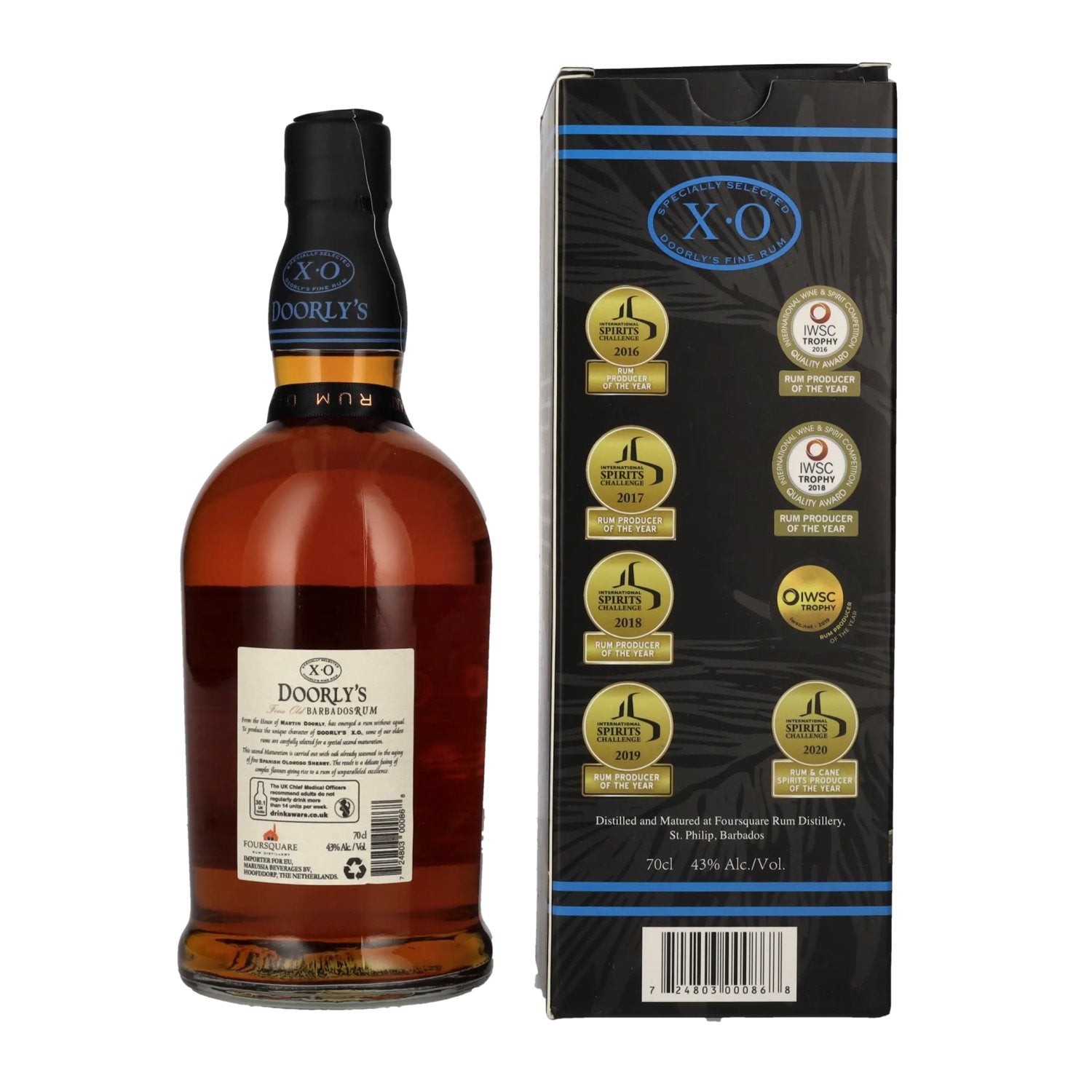 Doorly's XO Fine Old Barbados Rum 43% Vol. 0,7l in Geschenkbox