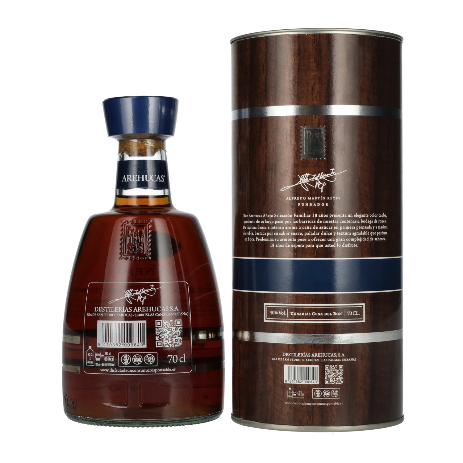 Ron Arehucas 18 Años Añejo Selección Familiar 40% Vol. 0,7l in Geschenkbox