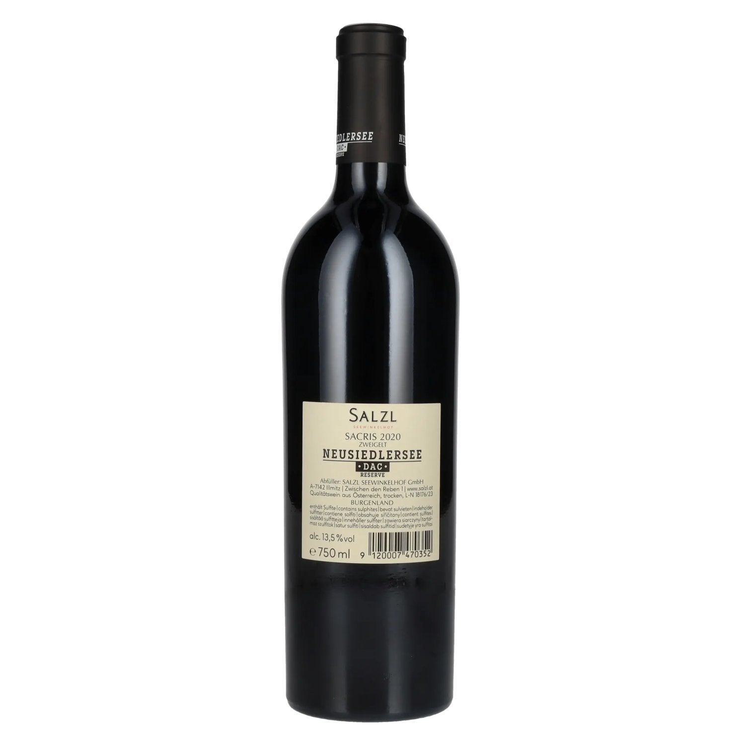 Salzl Sacris Zweigelt Reserve Neusiedlersee DAC 2020 13,5% Vol. 0,75l