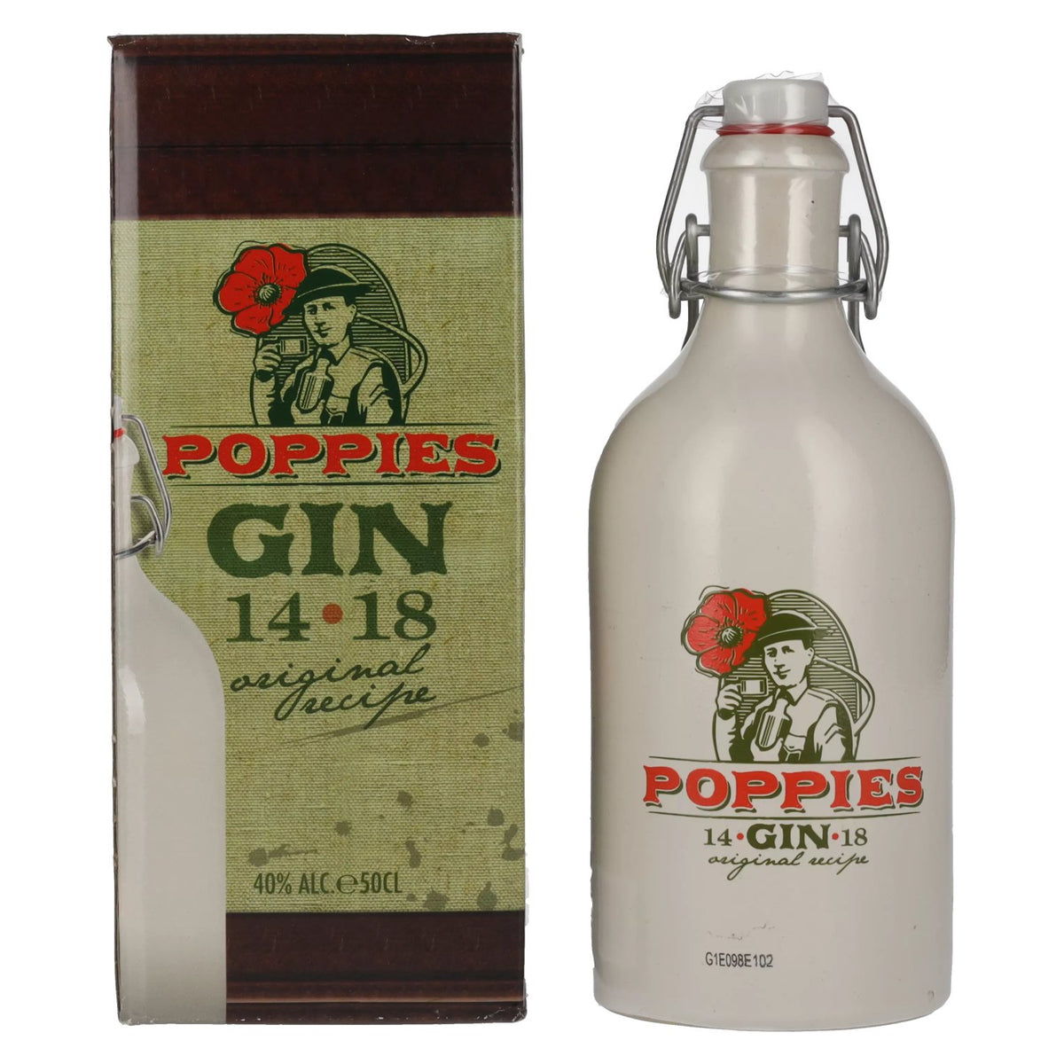 Poppies Gin 40% vol. 0,5 l in geschenkverpakking