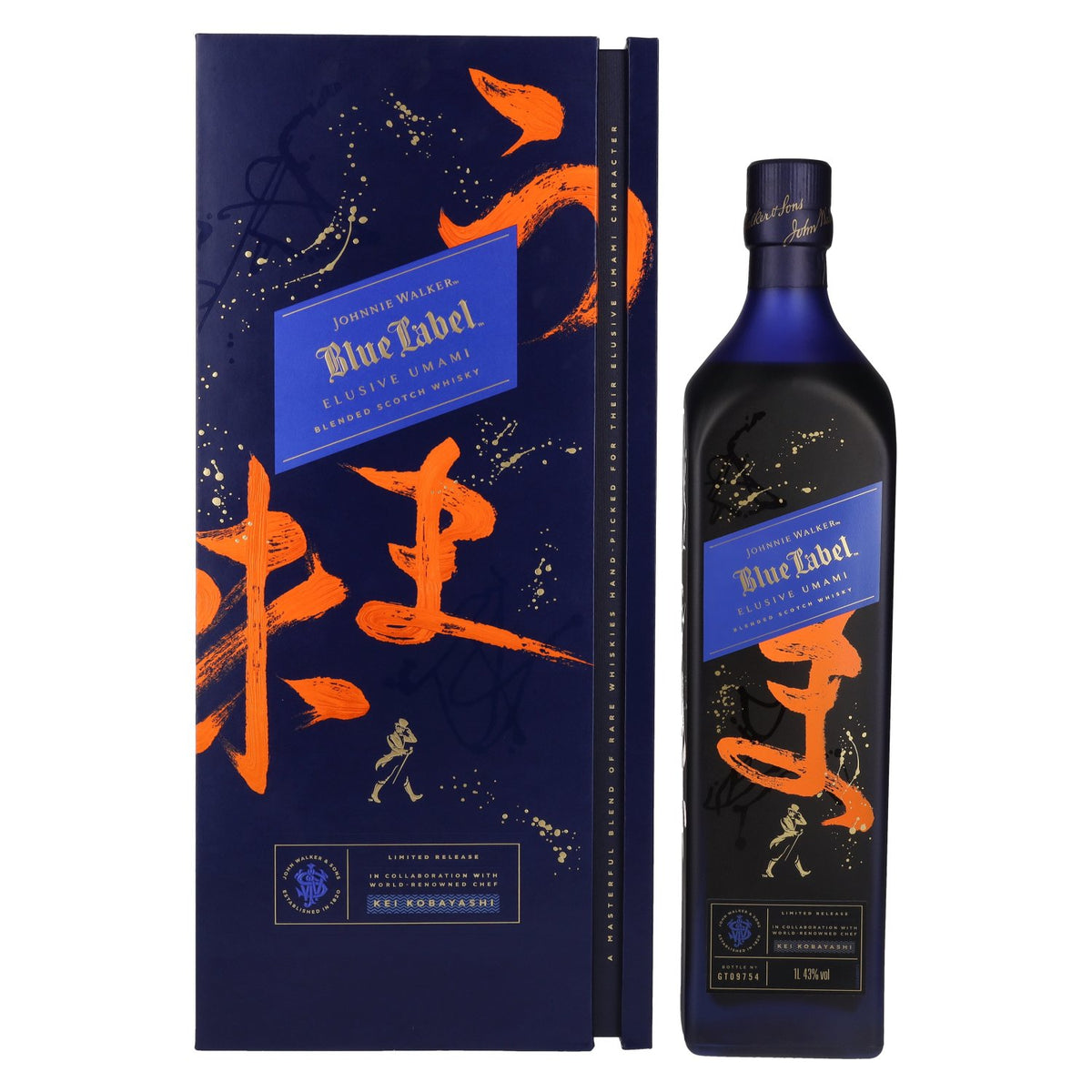 Johnnie Walker Blue Label ELUSIVE UMAMI Blended Scotch Whisky Limited Release 43% vol. 1 l in geschenkverpakking