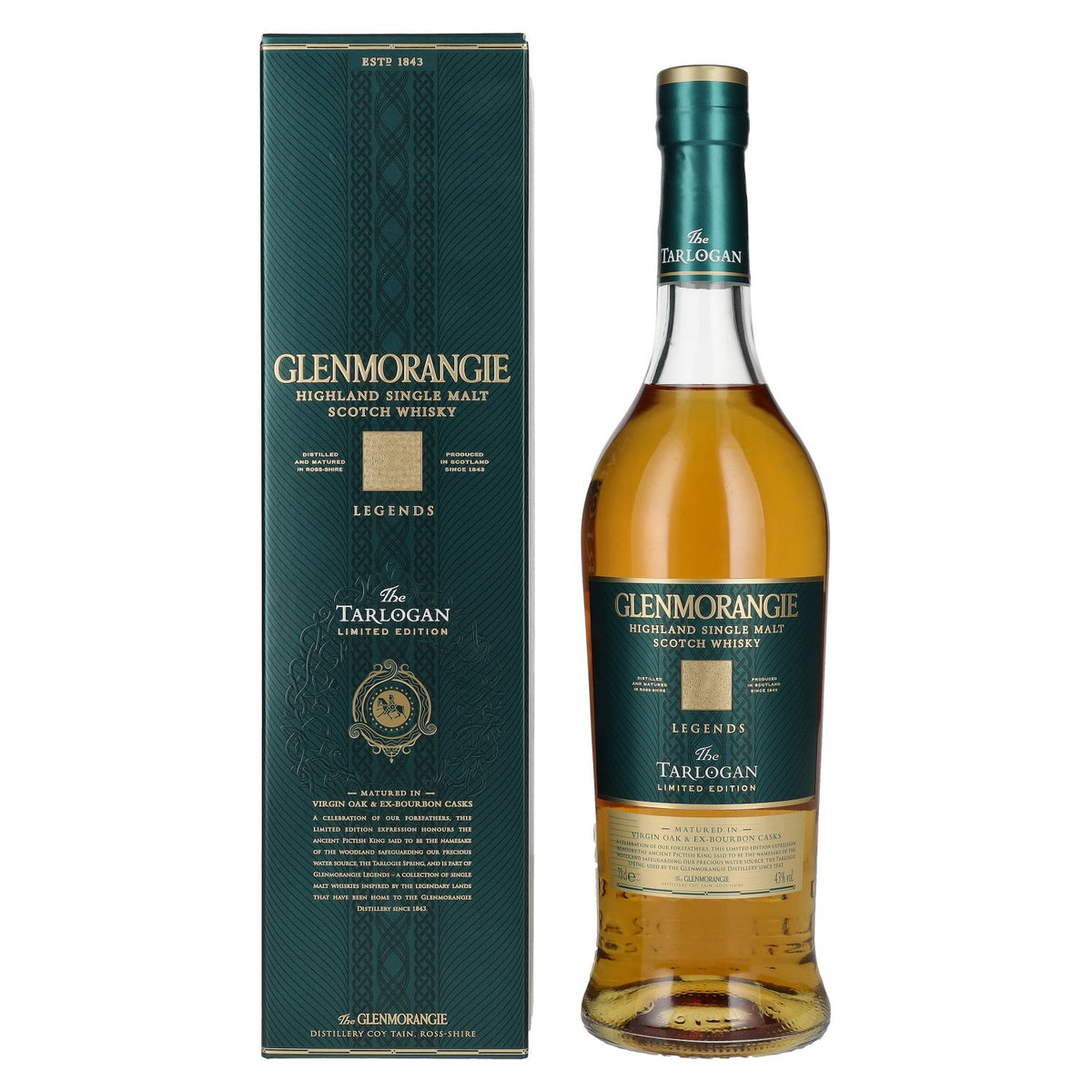 Glenmorangie Legends The TARLOGAN Highland Single Malt 43% ABV 0.7l in a gift box