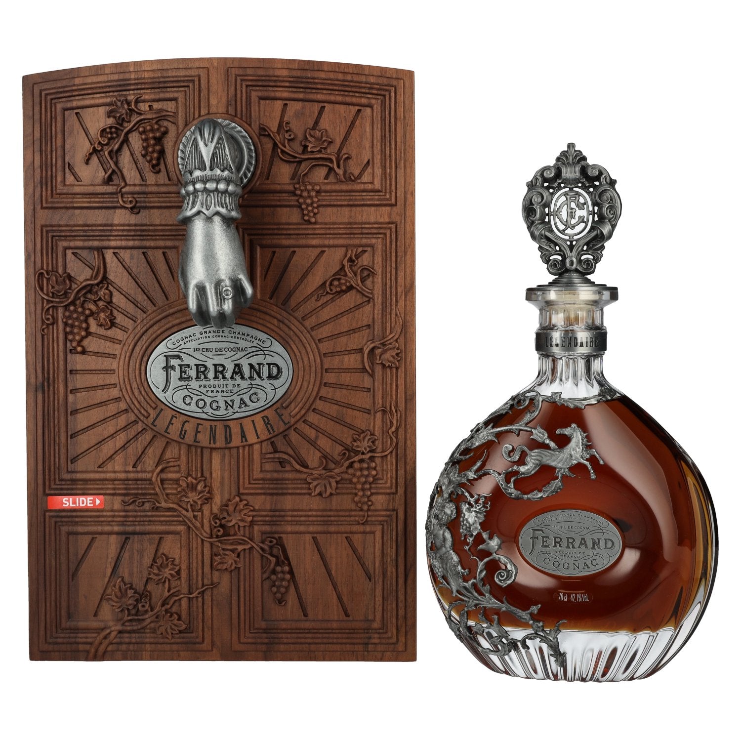 Cognac Ferrand Légendaire Grande Champagne Cognac 42,1% Vol. 0,7l in Holzkiste