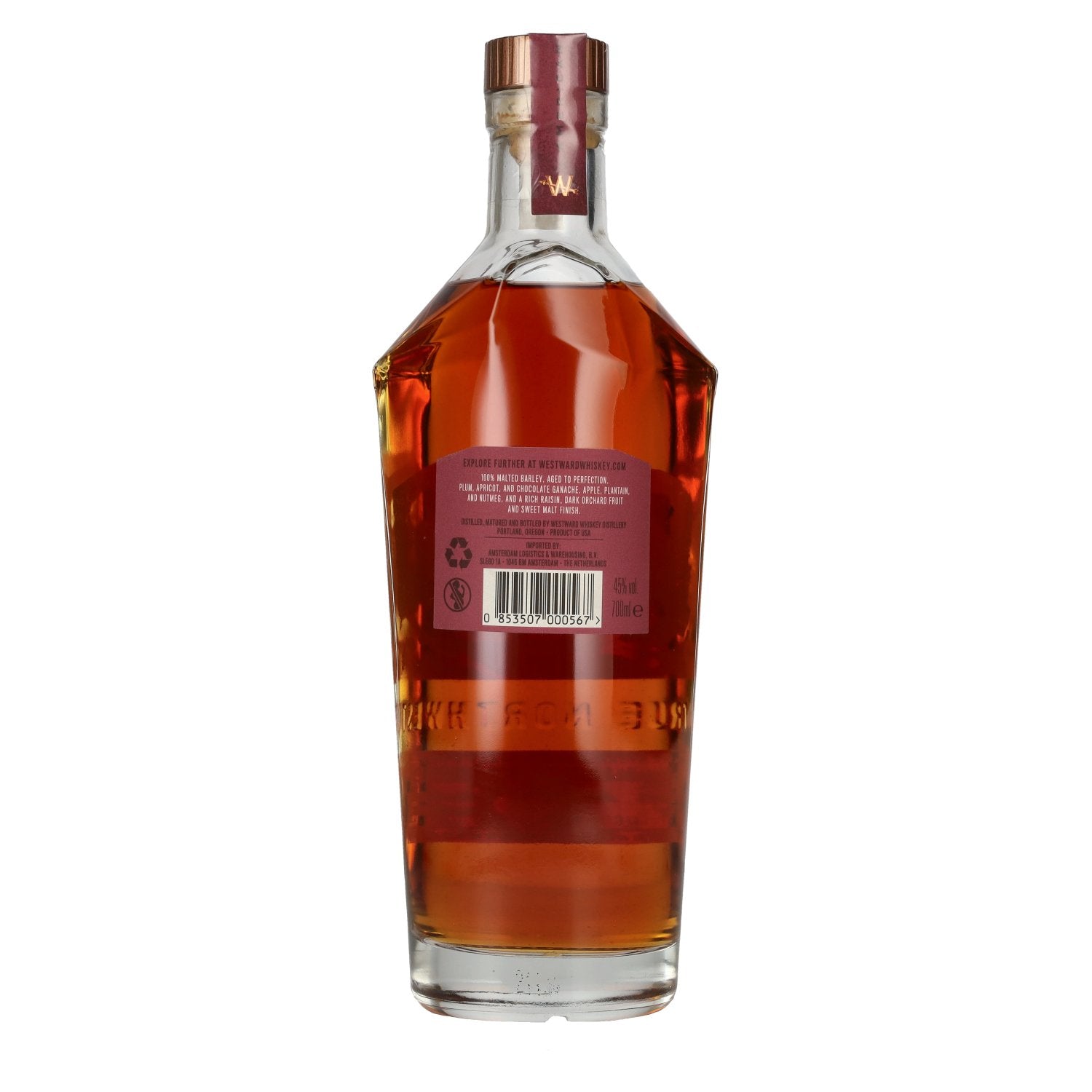 Westward Amerikaanse Single Malt Whiskey Pinot Noir Vat 45% Vol. 0,7l