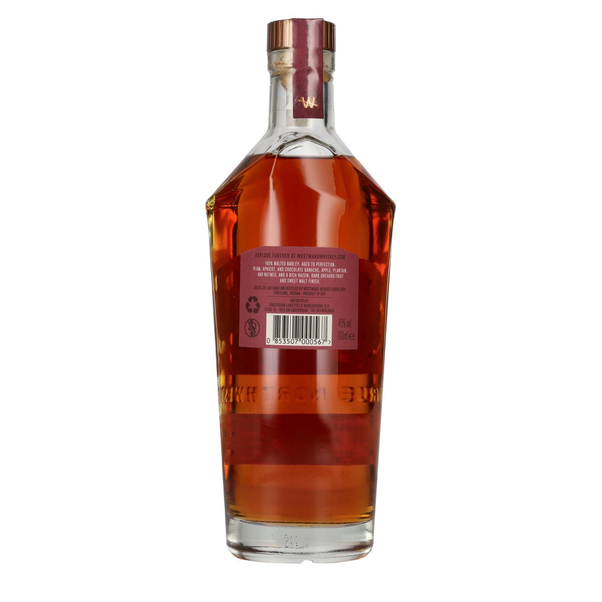 Westward American Single Malt Whiskey, Pinot Noir Cask, 45% vol., 0.7 litres