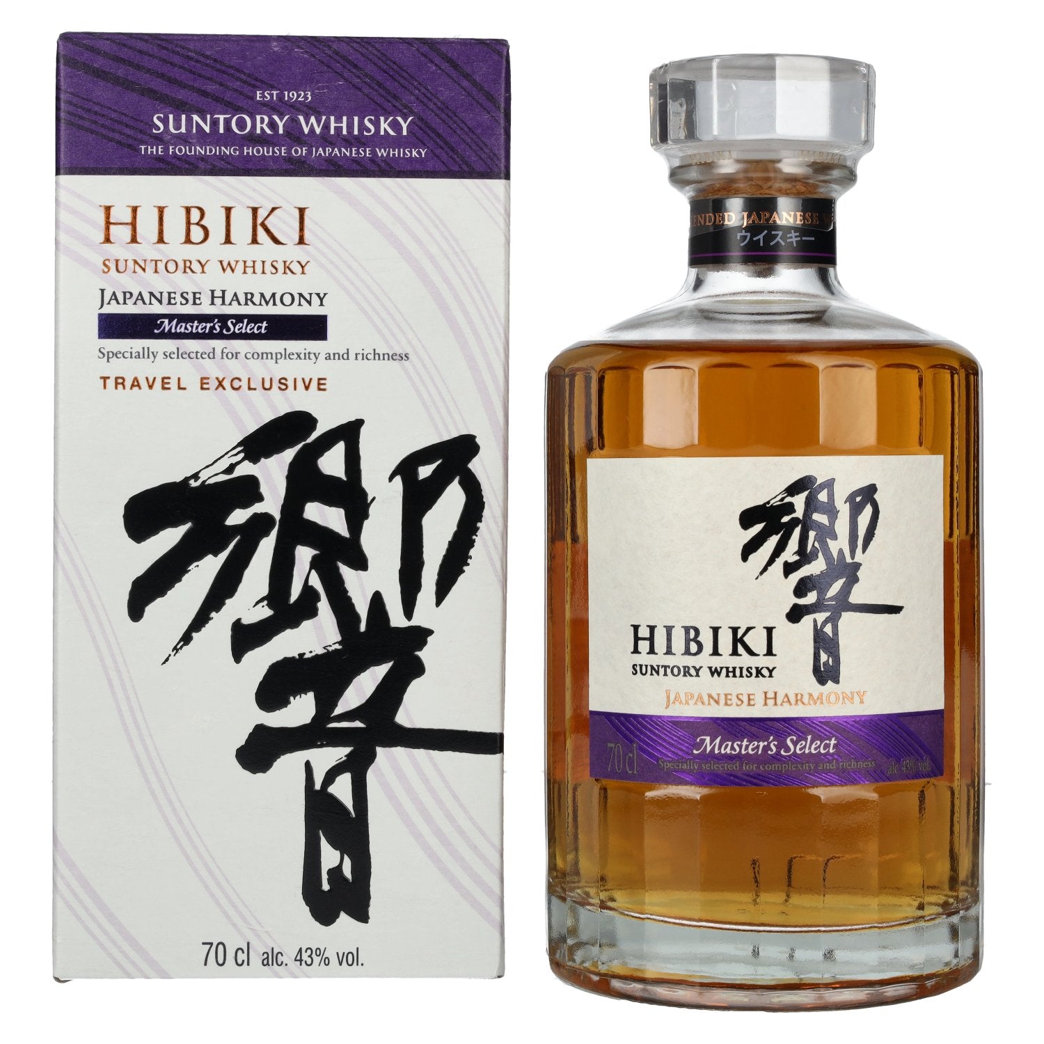 Suntory Hibiki Japanese Harmony Master's Select Japanese Blended Whisky 43% Vol. 0,7l in geschenkverpakking