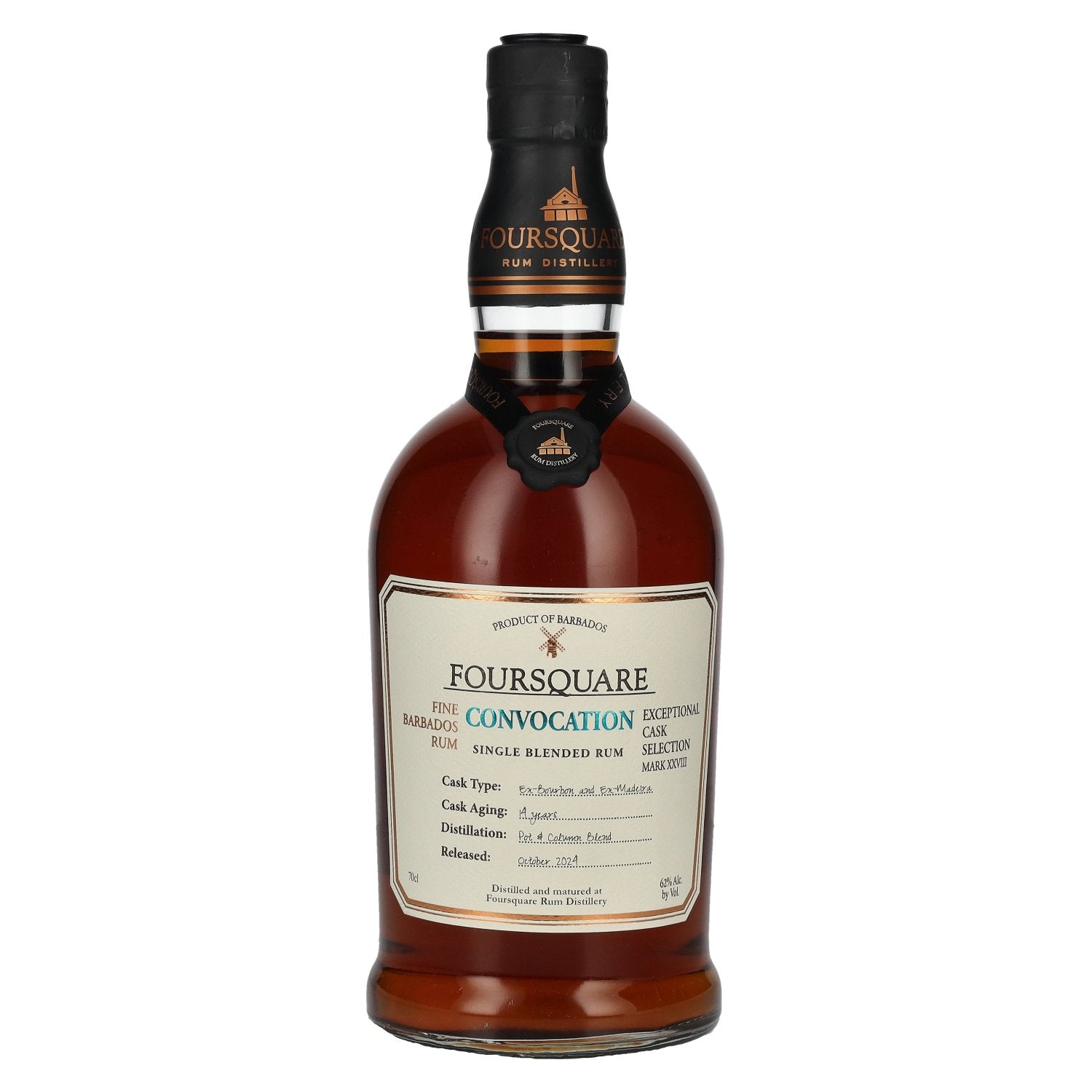 Foursquare 14 Jaar Oude CONVOCATION Single Blended Rum 62% Vol. 0,7l