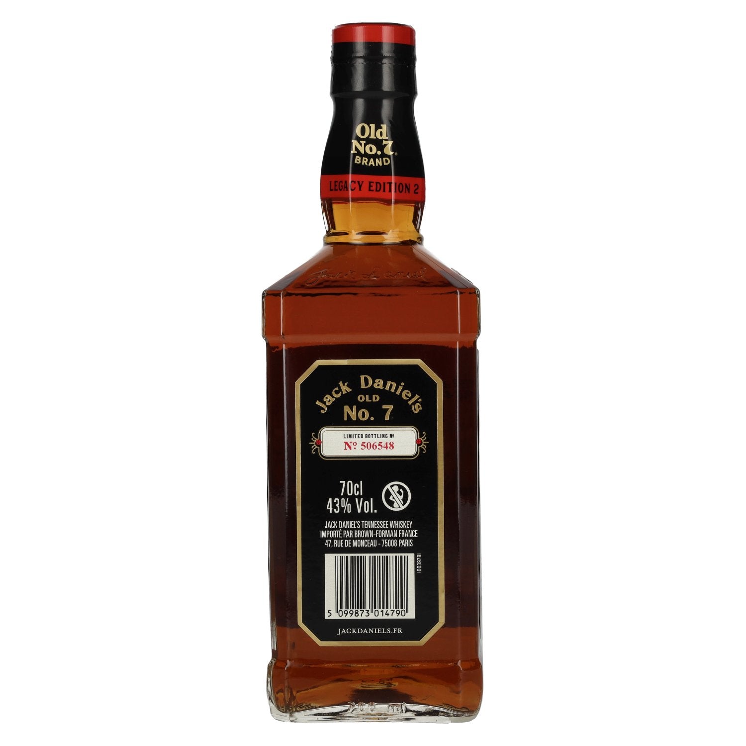 Jack Daniel's Sour Mash Tennessee Whiskey LEGACY EDITION No. 2 - BLACK DESIGN 43% Vol. 0,7l