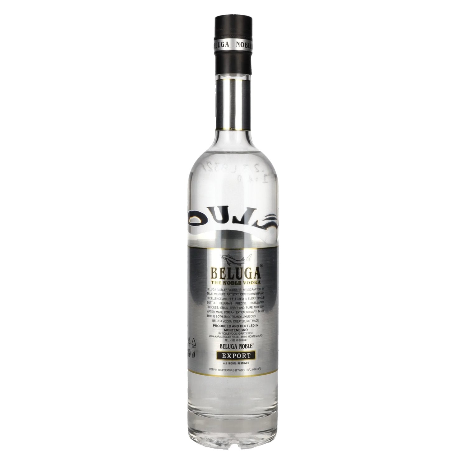 Beluga Noble Vodka EXPORT Montenegro 40% Vol. 0,5l