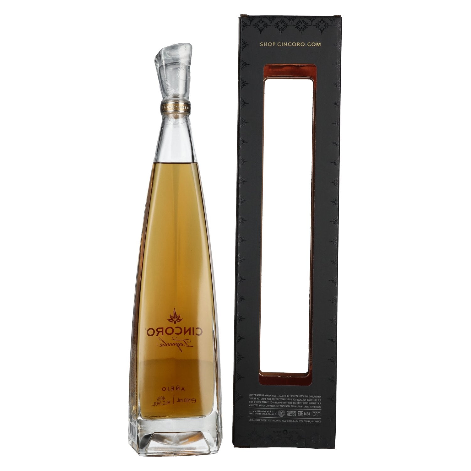 Cincoro Tequila Añejo 40% Vol. 0,7l in Geschenkbox