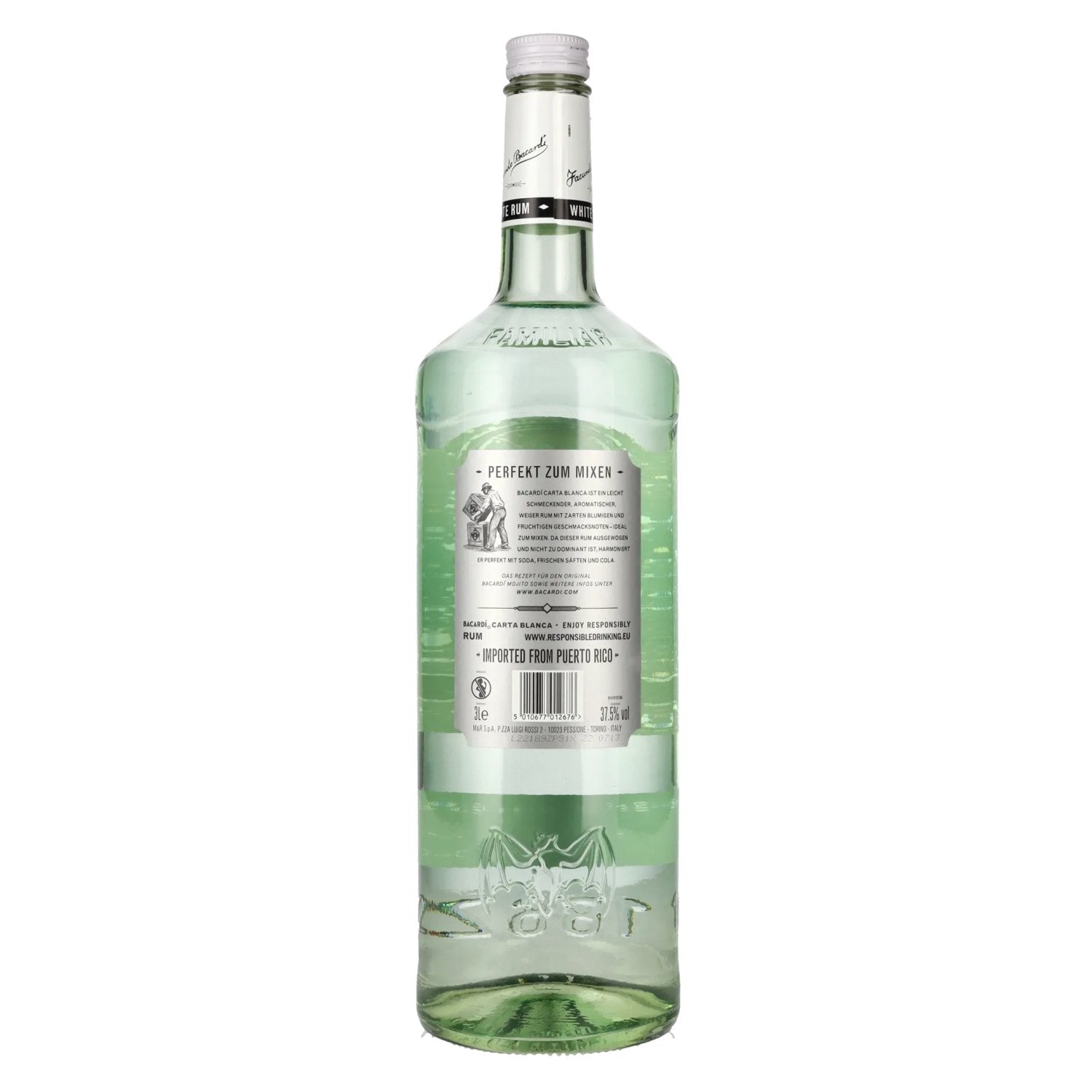 Bacardi Ron Carta Blanca Superior 37,5% Vol. 3l