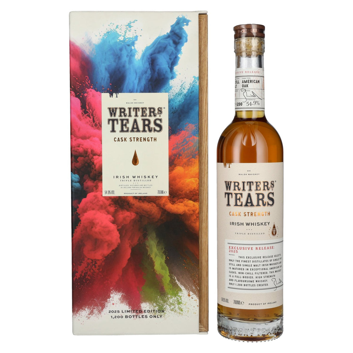 Writer's Tears CASK STRENGTH Irish Whiskey Édition exclusive 2025 54,9 % vol. 0,7 l dans un coffret cadeau