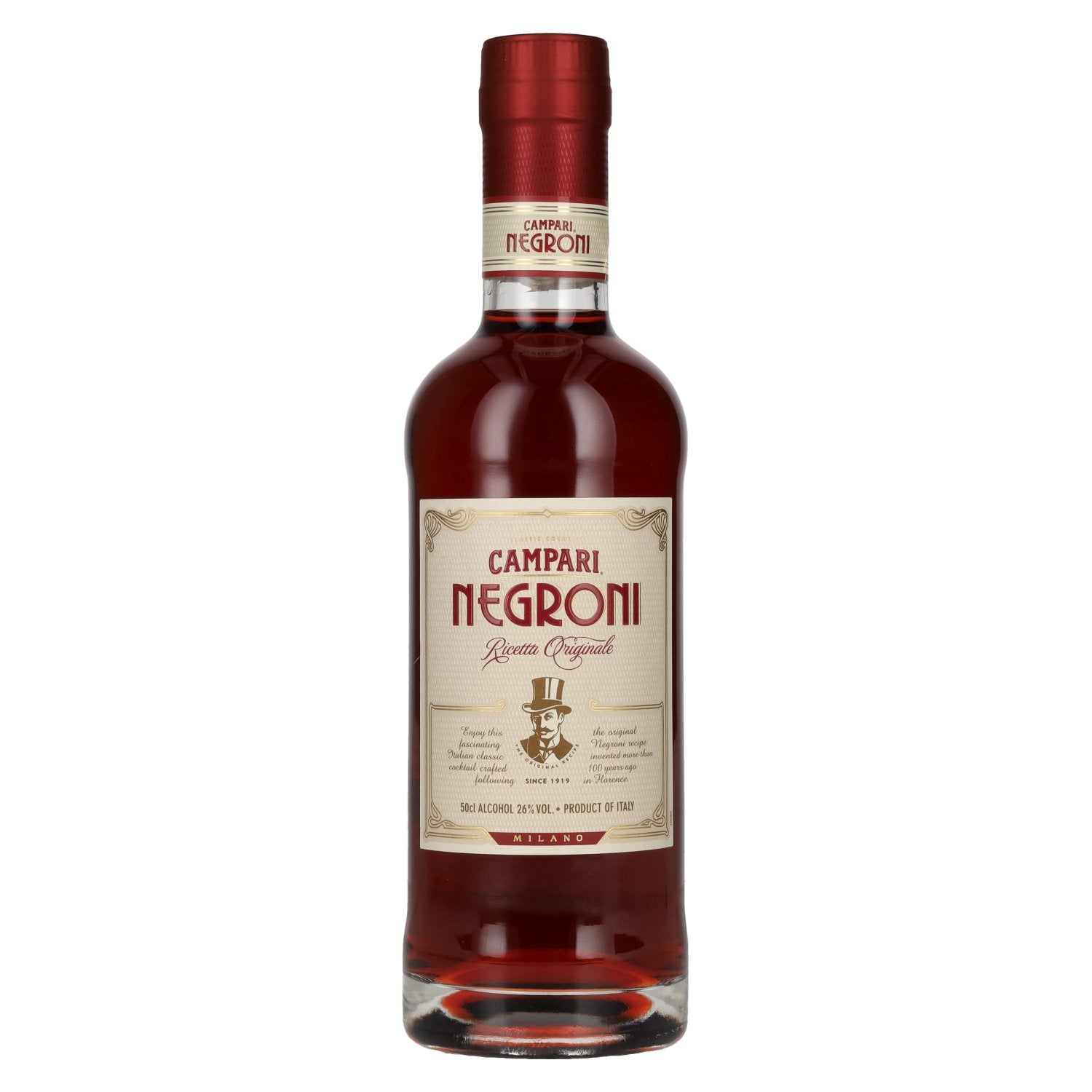 Campari NEGRONI Ricetta Originale Klassieke Cocktail 26% Vol. 0,5l