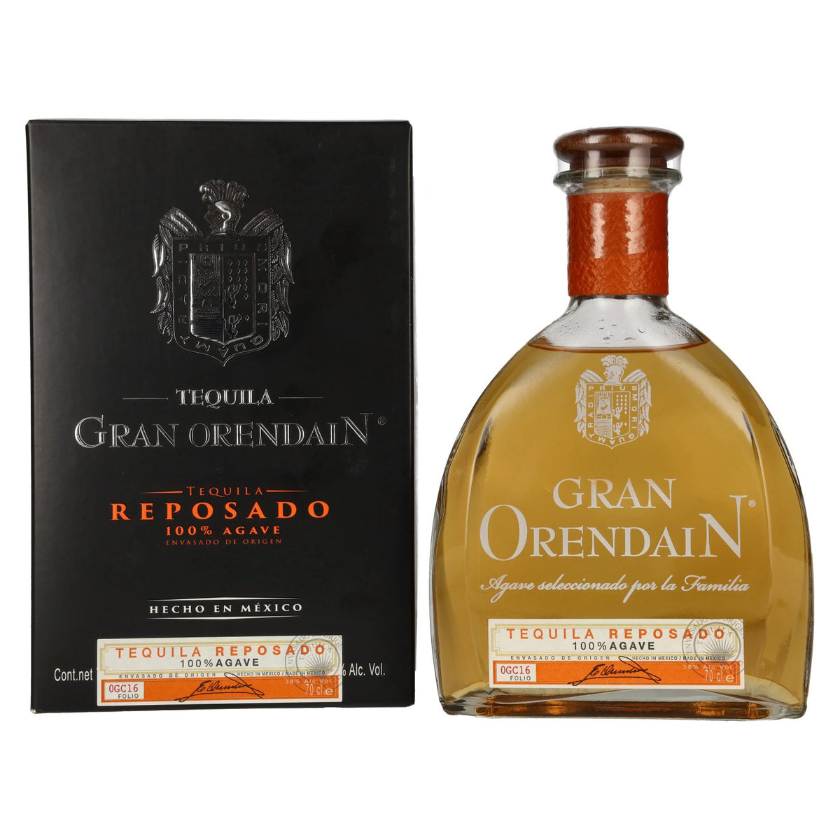 Gran Orendain Tequila REPOSADO 100% agave 38% vol. 0,7 l in geschenkverpakking