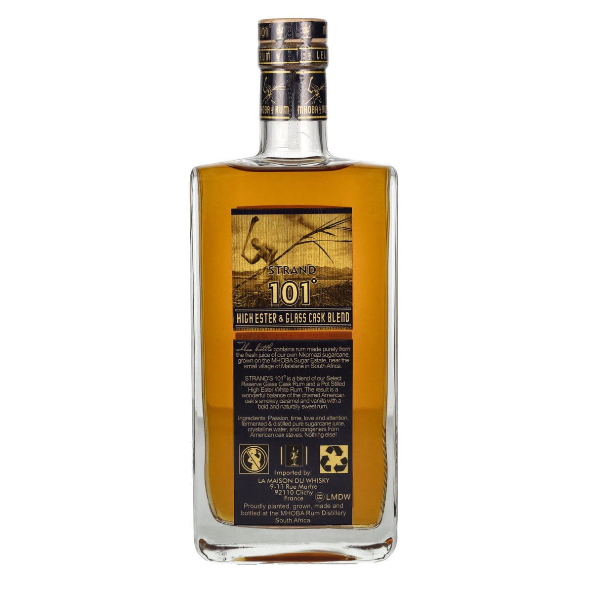 MHOBA Rum STRAND 101° High Ester &amp; Glass Cask Blend 58% vol. 0.7l