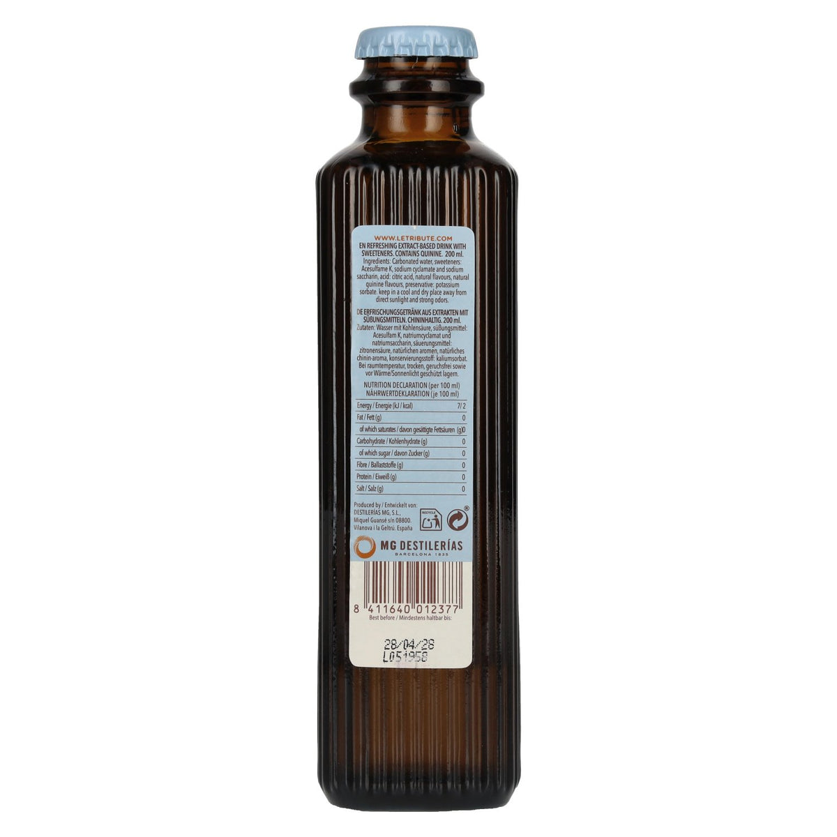 Le Tribute Tonic Water Zero 24 x 0,2 l