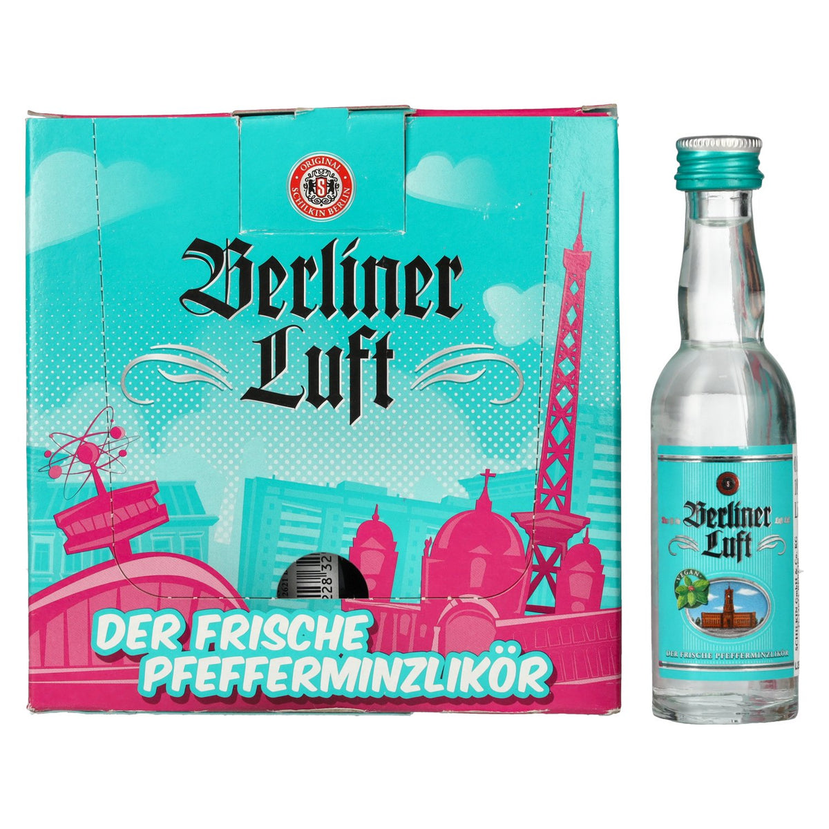 Berliner Luft DER FRISCHE Liqueur de menthe poivrée 18 % vol. 24 x 0,04 l
