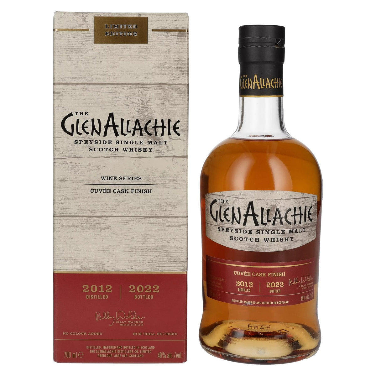 The GlenAllachie WINE SERIES Cuvée Cask Finish 2012 48 % vol. 0,7 l dans un coffret cadeau