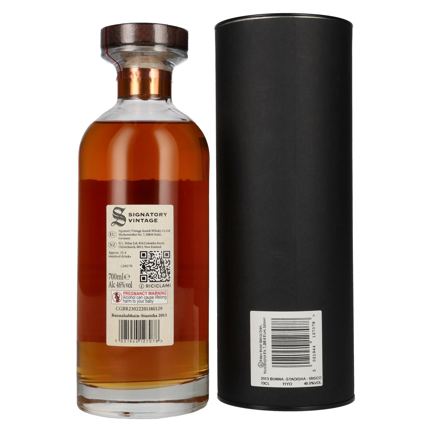 Signatory Vintage Bunnahabhain 11 Years Old Staoisha The Decanter Collection 2013 46% Vol. 0,7l in geschenkverpakking