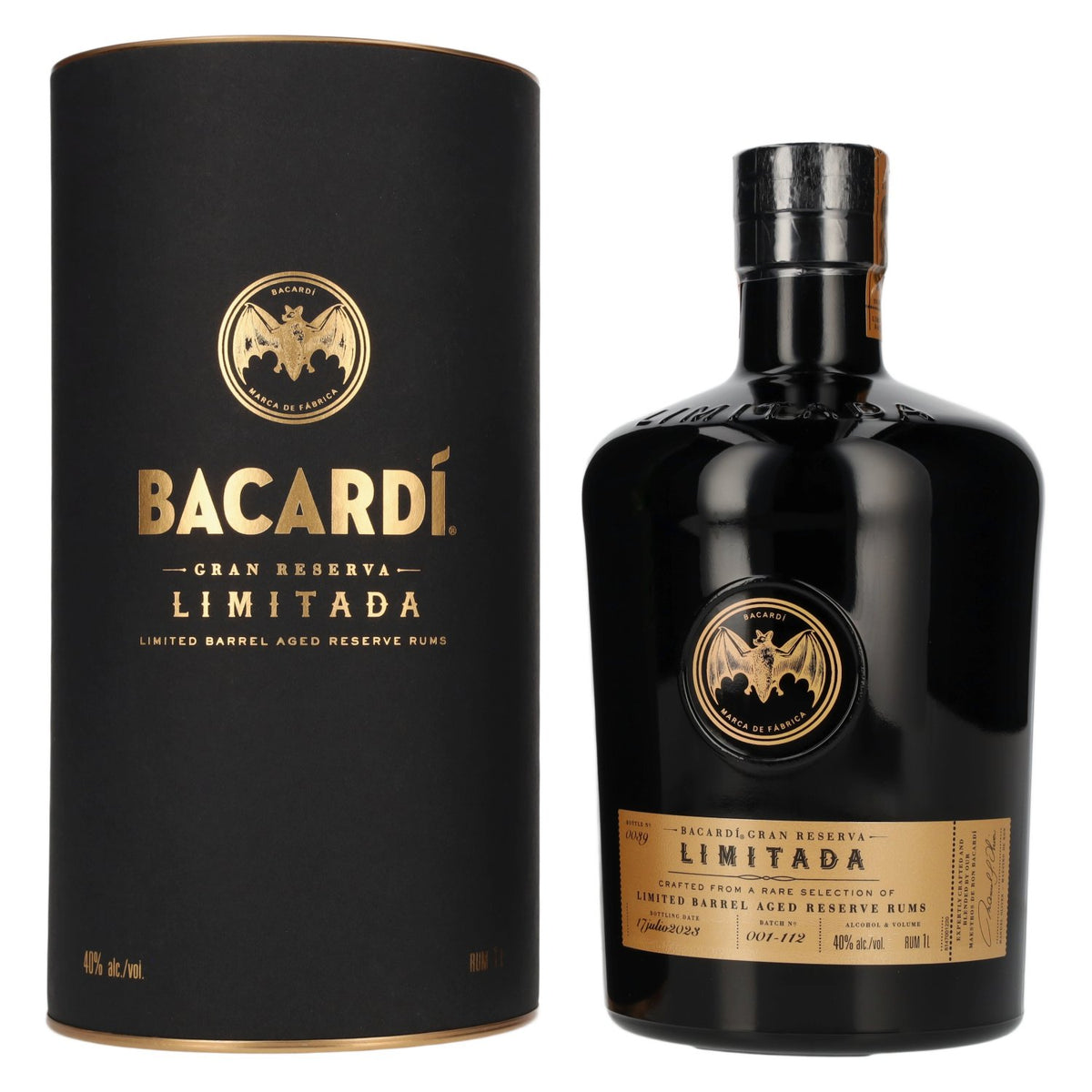 Bacardi Gran Reserva LIMITADA Limited Batch Rum 40% ABV 1 litre in a gift box