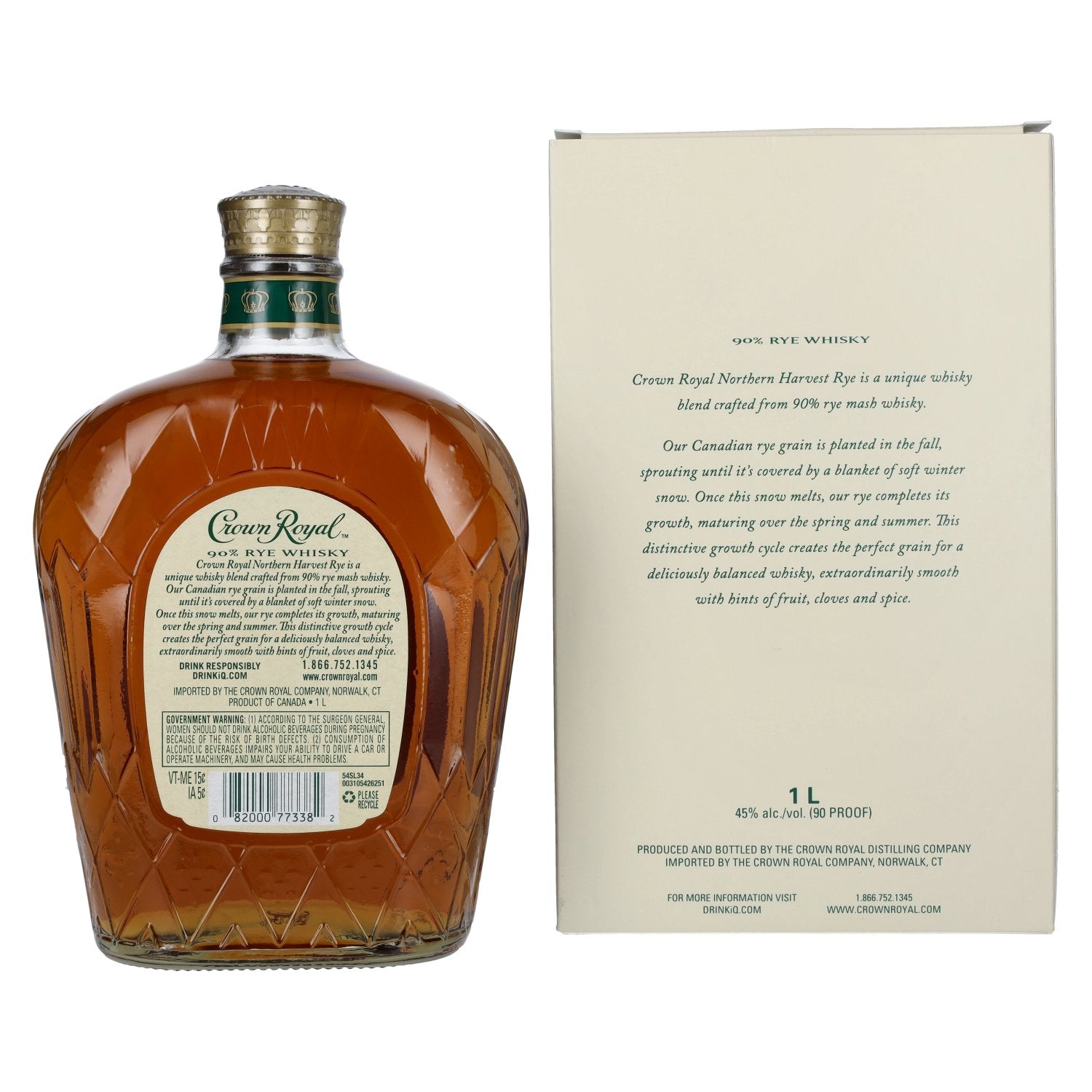 Crown Royal Northern Harvest Rye 45% Vol. 1l in geschenkverpakking