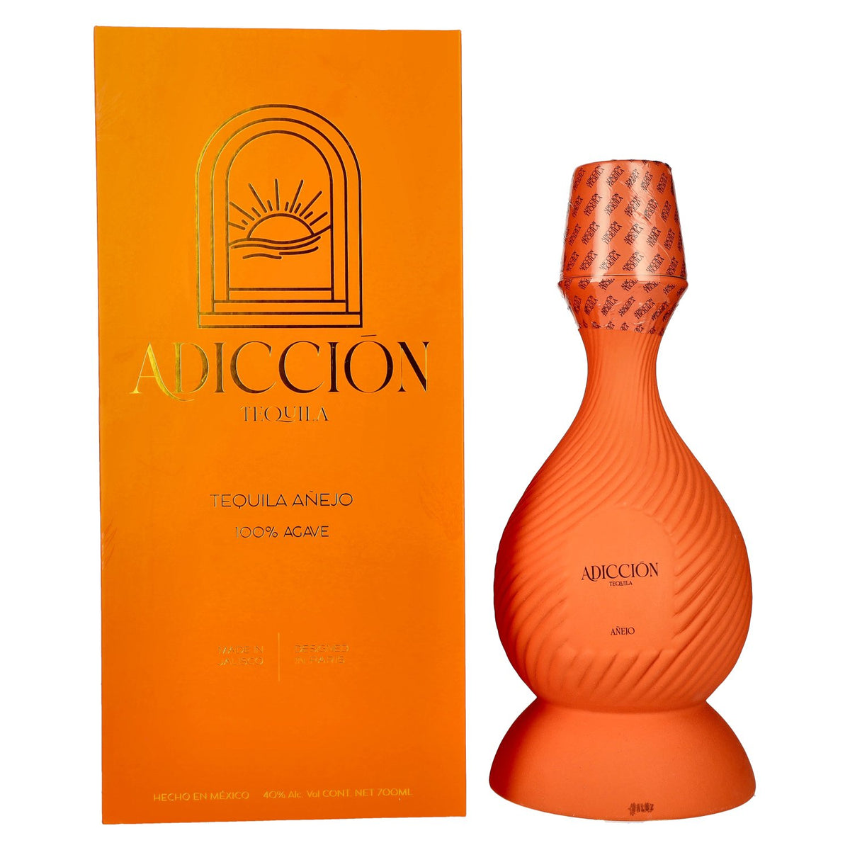 ADICCIŌN Tequila Añejo 100% agave 40% vol. 0,7 l in geschenkverpakking