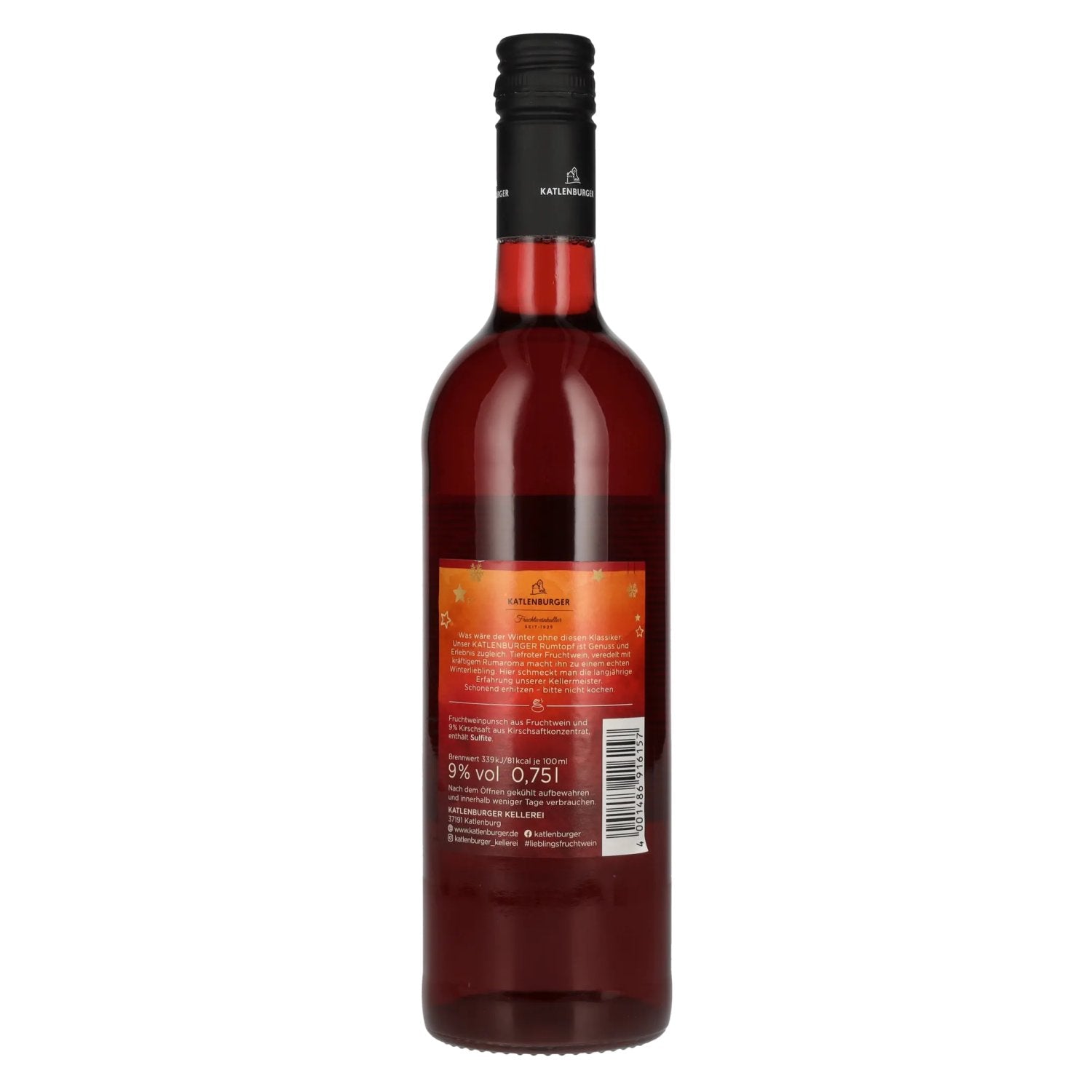 Katlenburger KLASSIKER Warme-rumpot 9% Vol. 0,75l