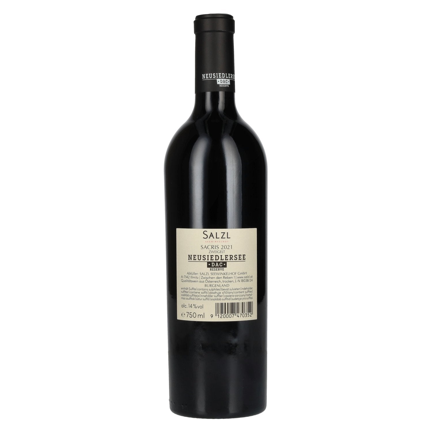 Salzl Sacris Zweigelt Réserve Neusiedlersee DAC 2021 14 % vol. 0,75 l