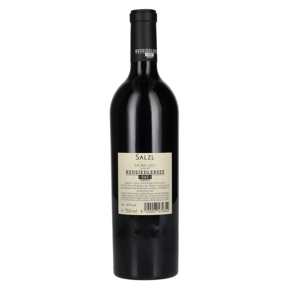 Salzl Sacris Zweigelt Reserve Neusiedlersee DAC 2021 14% vol. 0,75 l