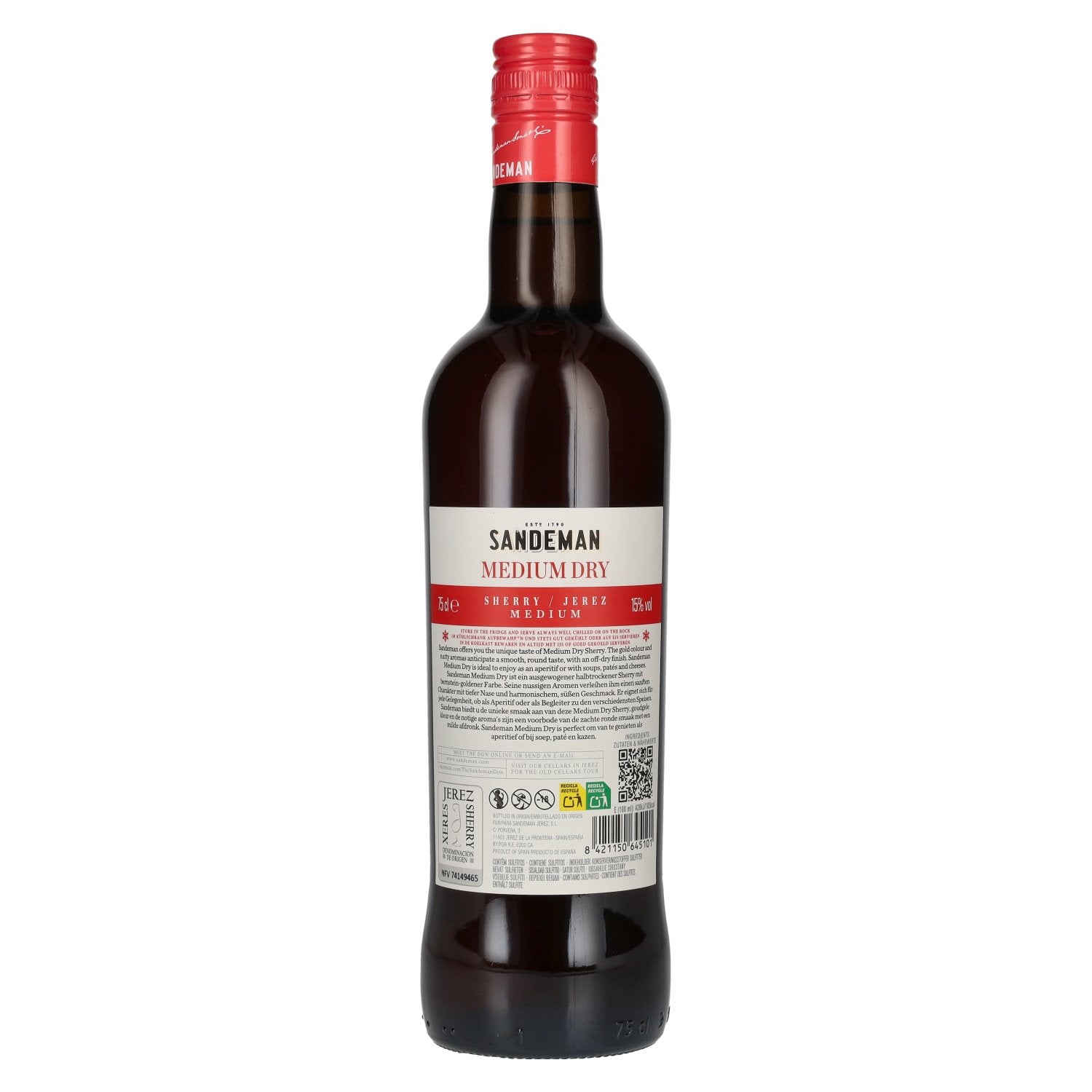 Sandeman MEDIUM DRY Sherry 15% Vol. 0,75l