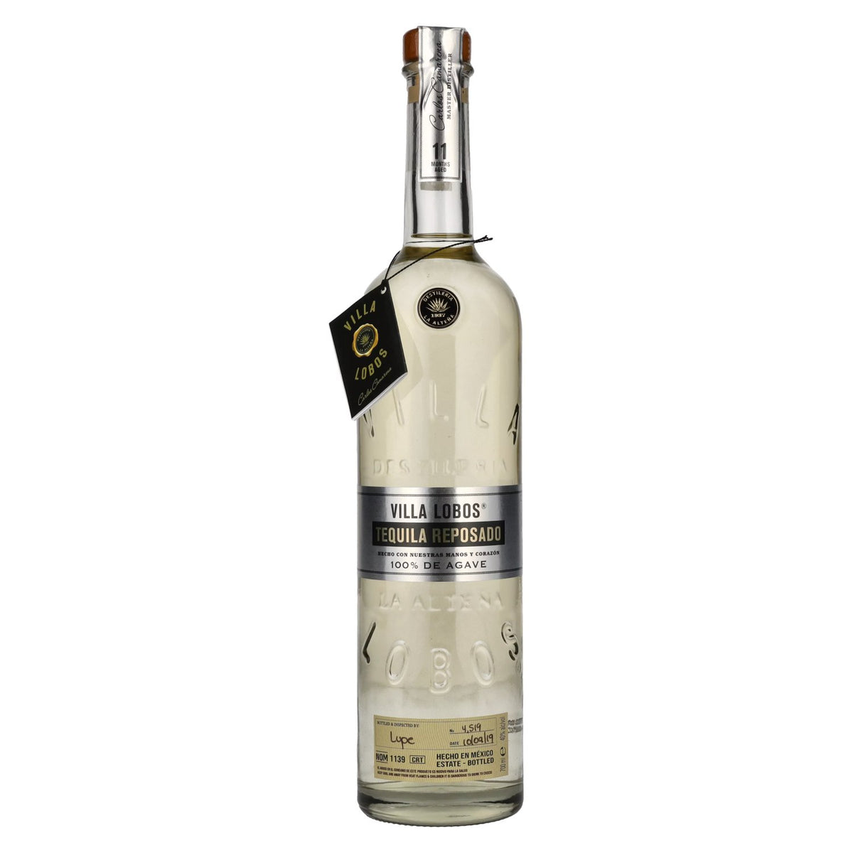 Villa Lobos Tequila Reposado 100% Agave 40% Vol. 0.7l