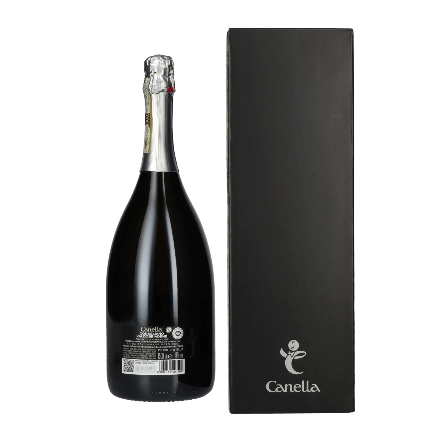 Canella Valdobbiadene Prosecco Superiore Millesimato Extra Dry DOCG 2023 11% Vol. 1,5l in Geschenkbox