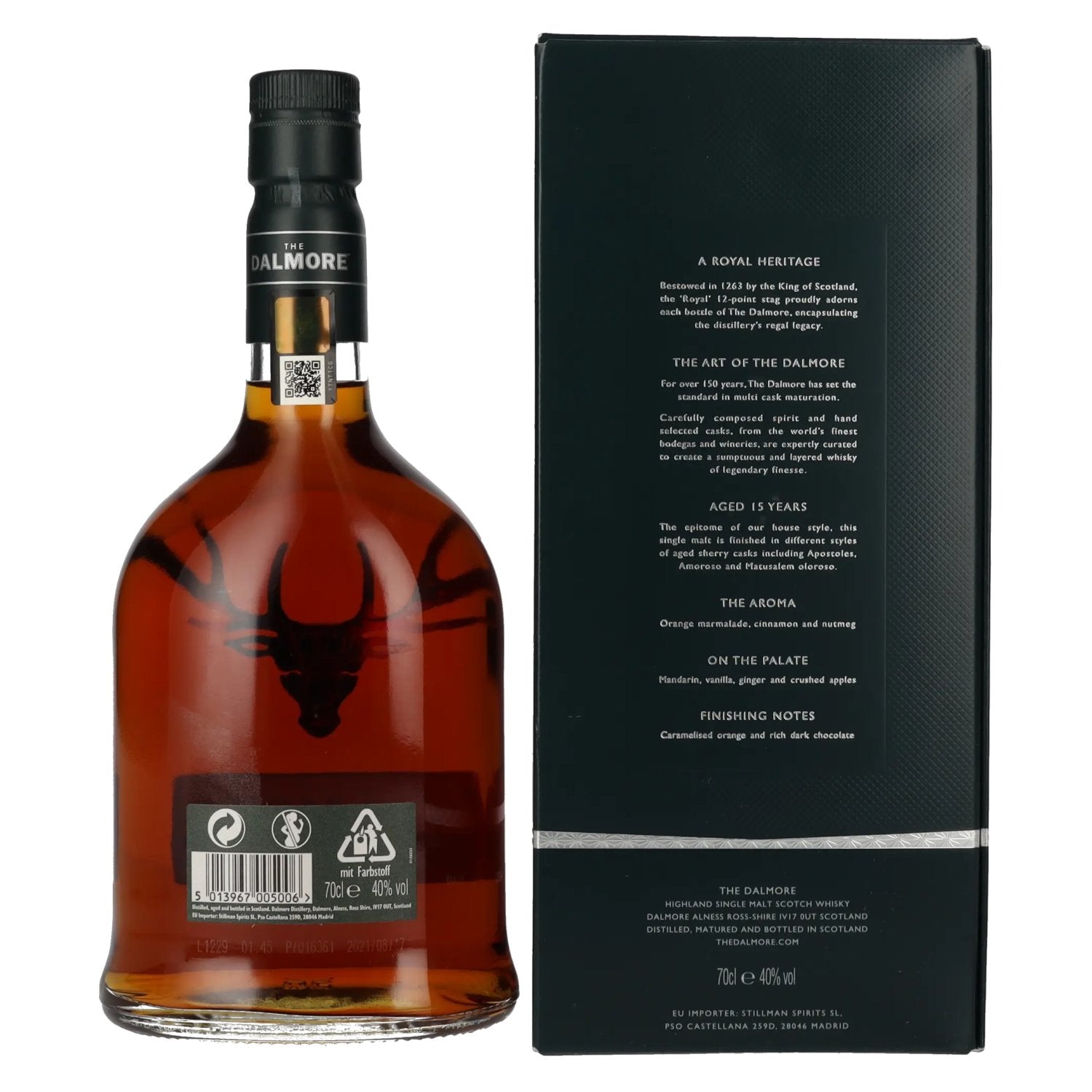 The Dalmore 15 Years Old Highland Single Malt Scotch Whisky 40% Vol. 0,7l in Geschenkbox