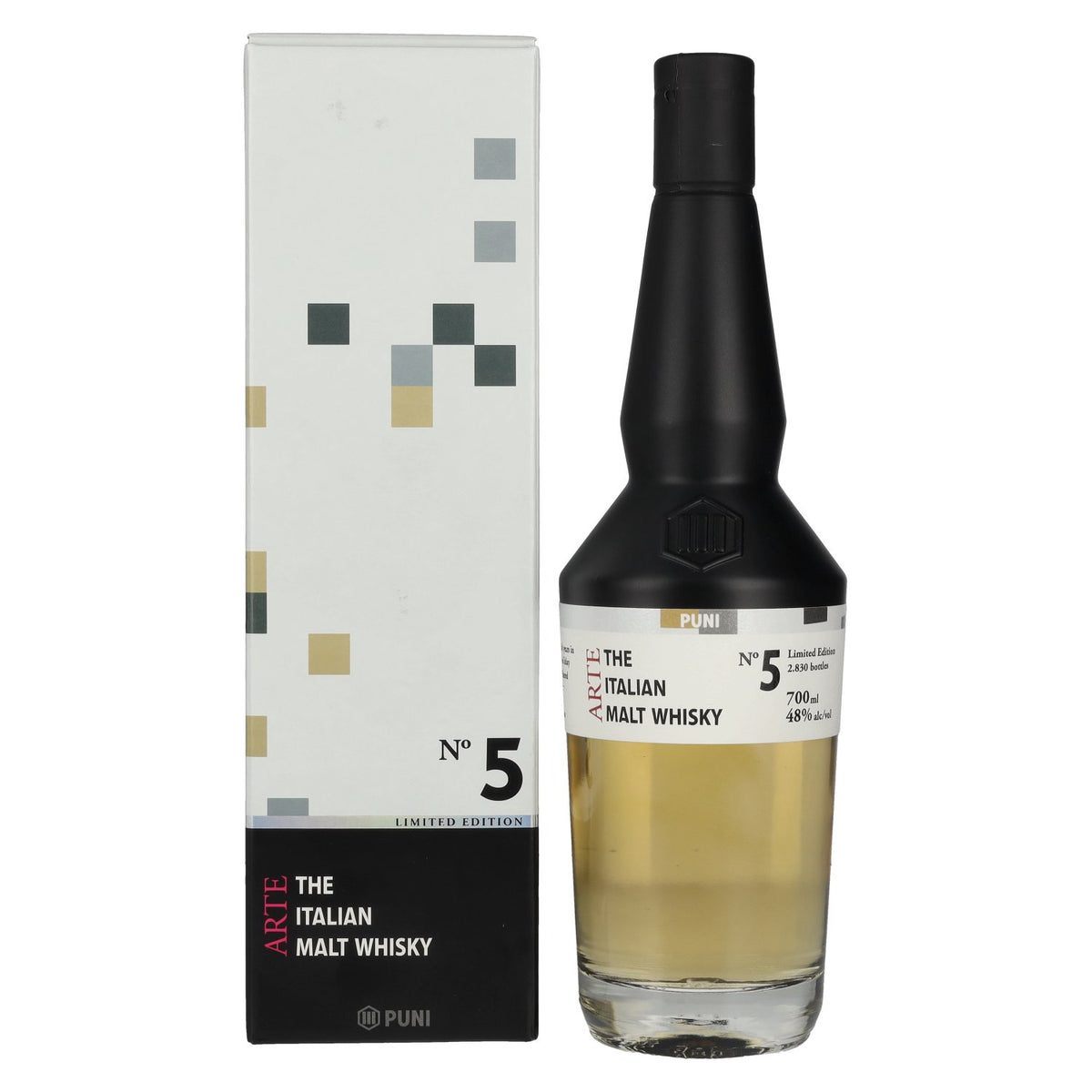 Puni ARTE N° 5 The Italian Malt Whisky Édition limitée 48 % vol. 0,7 l dans un coffret cadeau