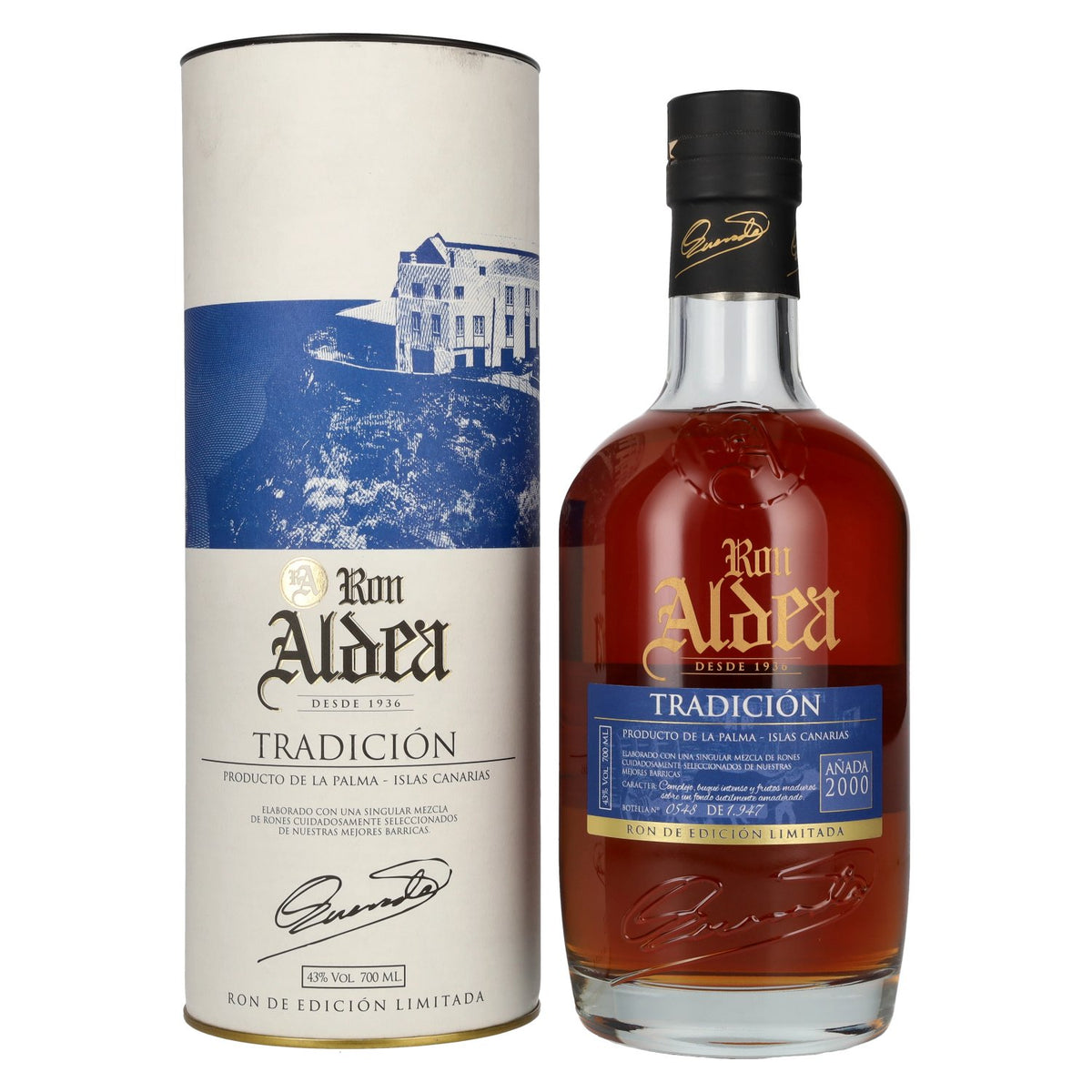 Ron Aldea TRADICIÓN Ron de Edición Limitada 43% Vol. 0,7l in Geschenkbox