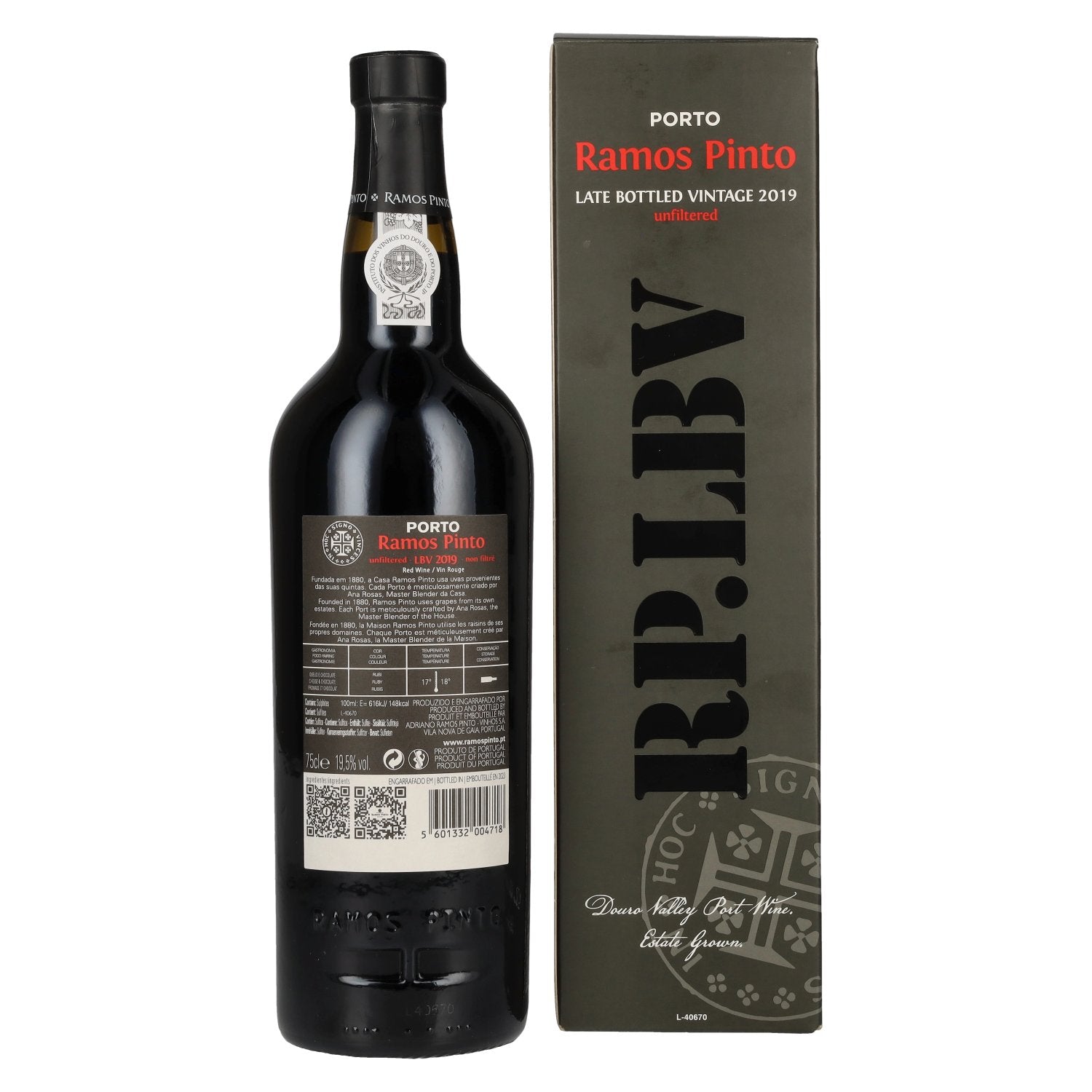 Ramos Pinto RP.LBV Late bottled Vintage 2019 19,5% Vol. 0,75l in gift box