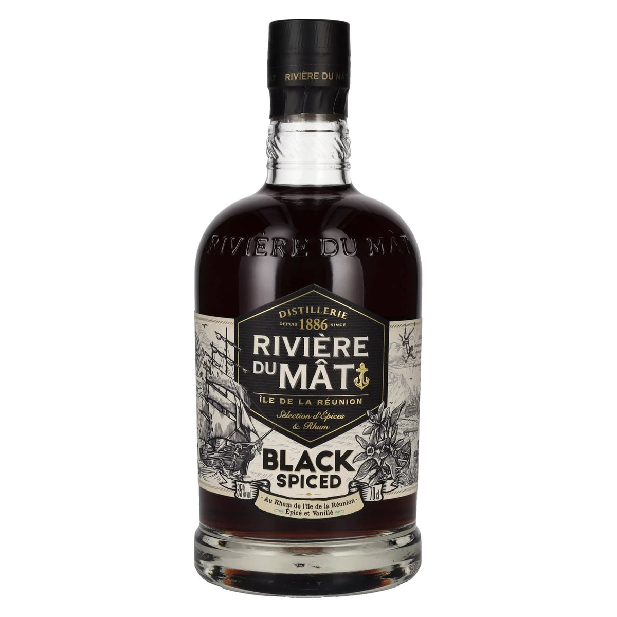 Rivière du Mât Black Spiced 35% ABV 0.7 l