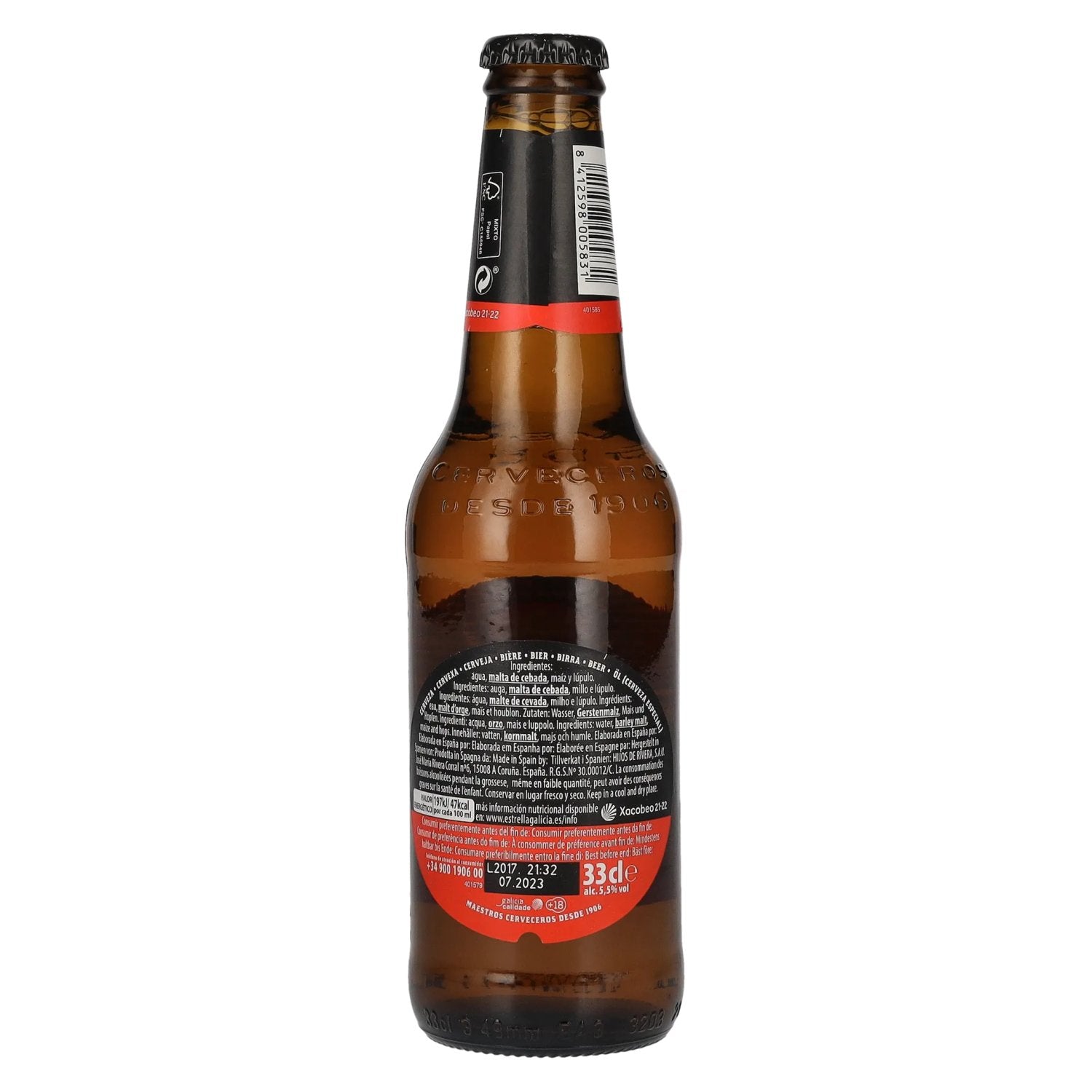 Estrella Galicia Cerveza Especial 5.5% ABV 24 x 0.33 l