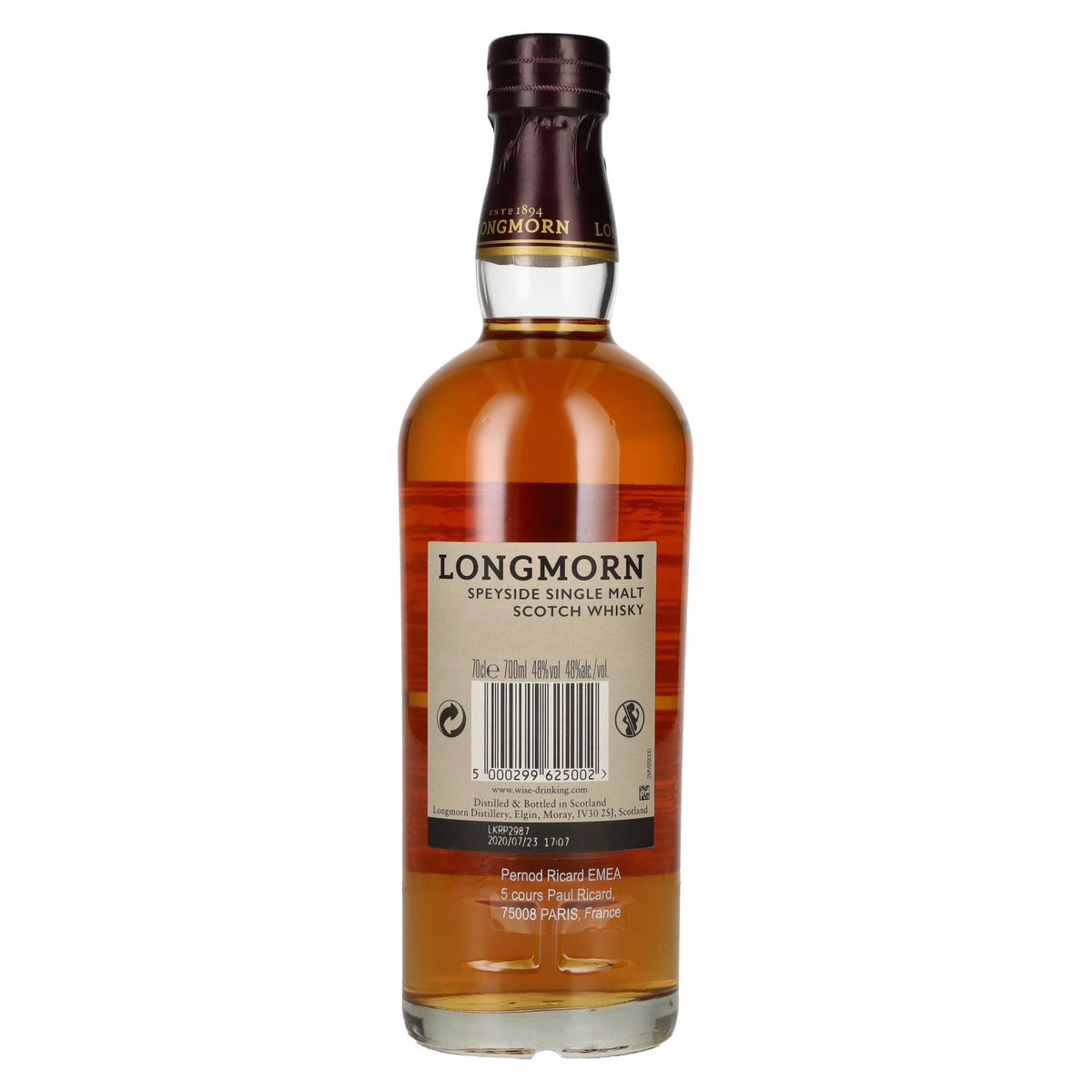 Longmorn 23 ans d'âge, maturé en double fût, 48 % vol., 0,7 l
