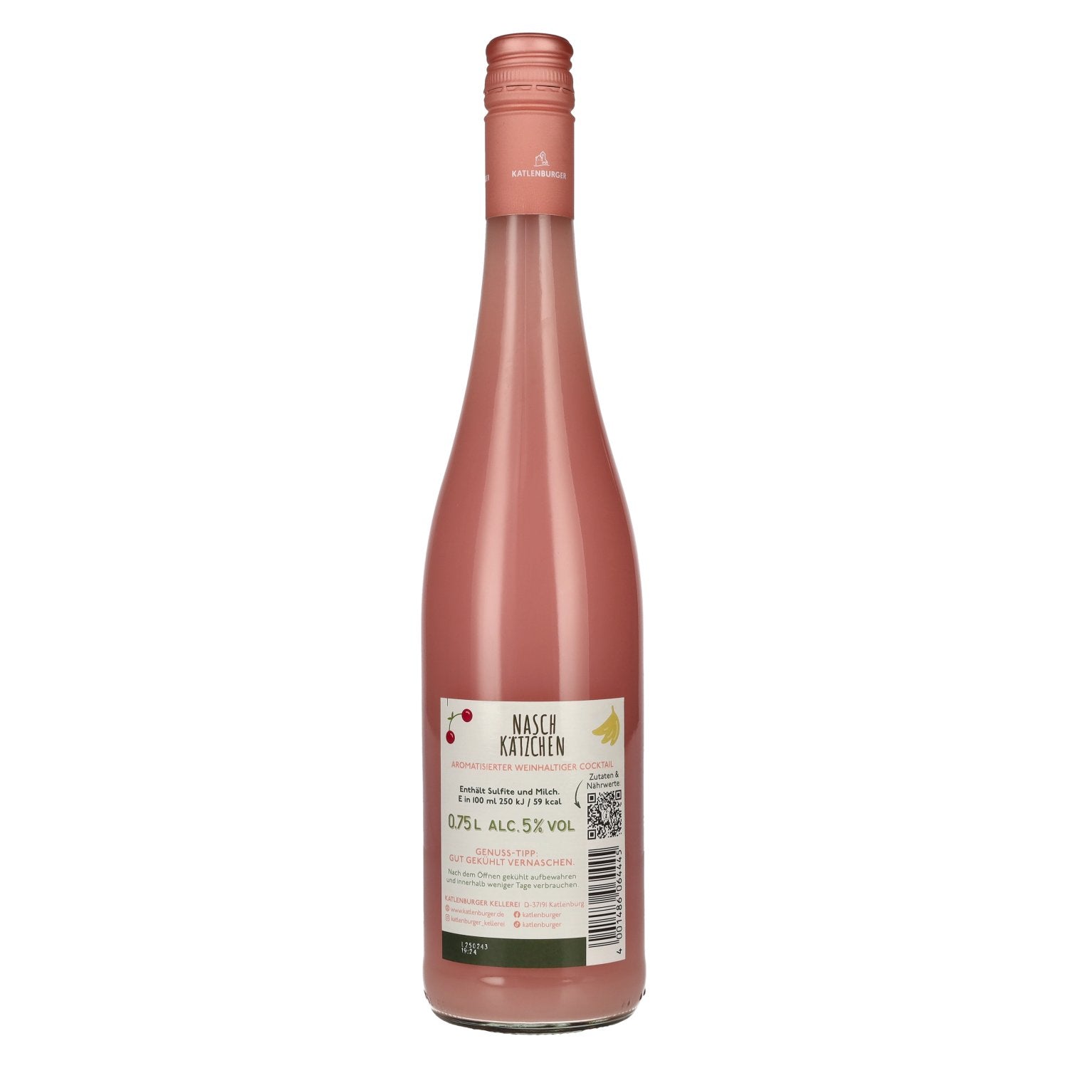 Katlenburger Naschkätzchen Kirsch-Banane 5% Vol. 0,75l