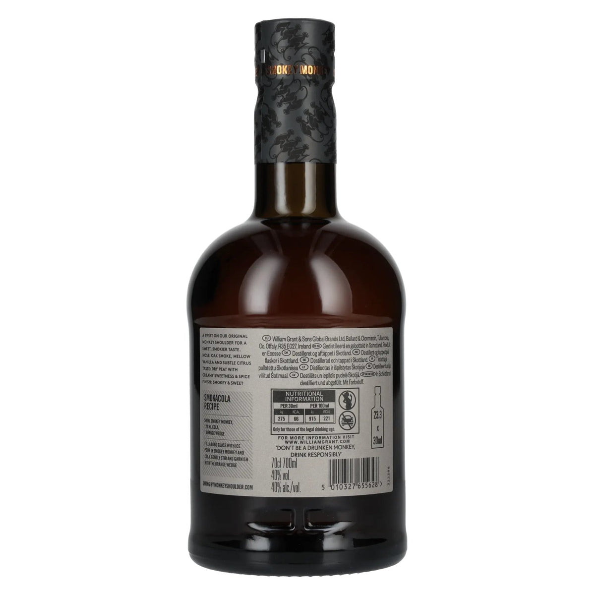 Monkey Shoulder SMOKEY MONKEY Blended Malt BATCH 9 40% vol. 0.7 l