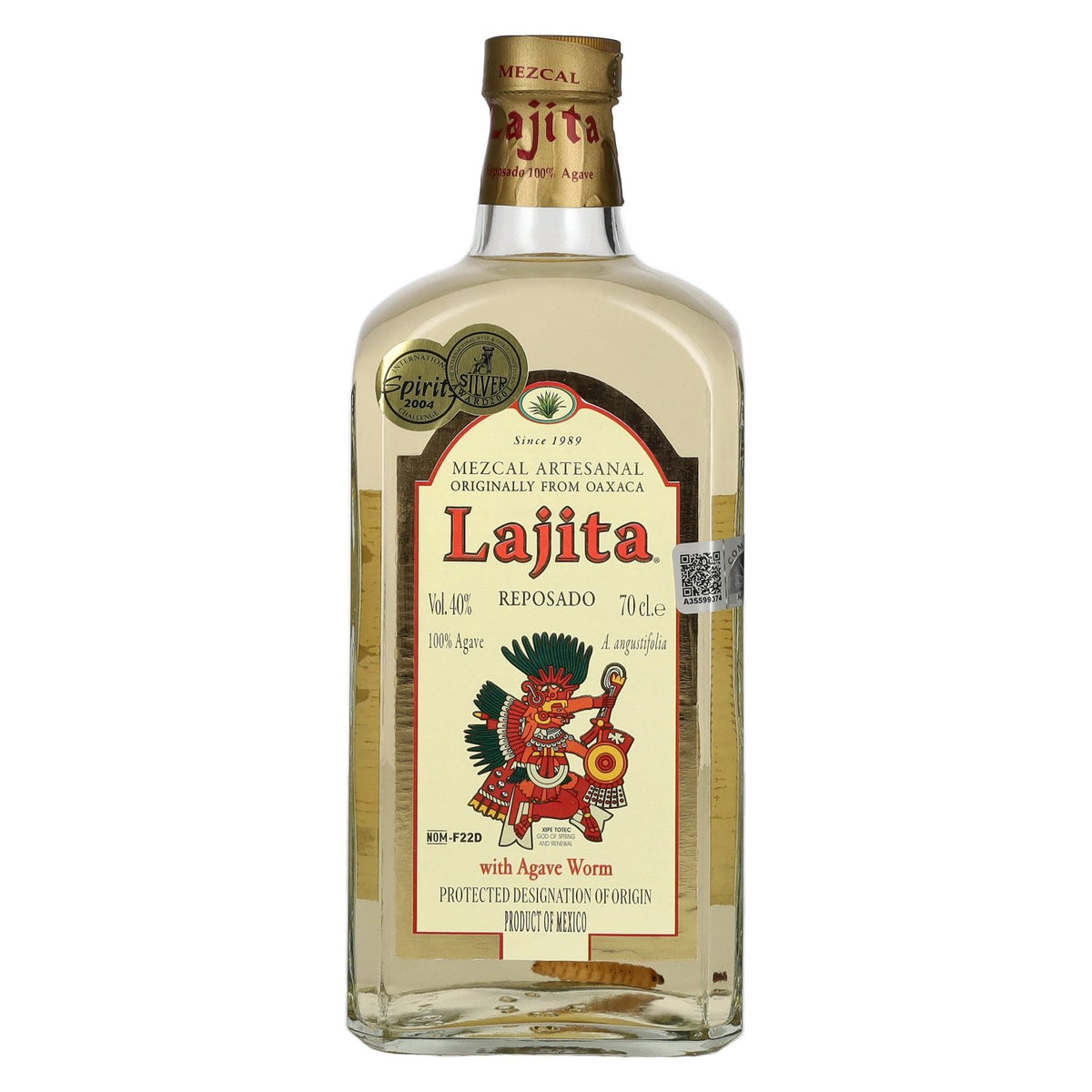 Lajita Mezcal REPOSADO met agaveworm 40% vol. 0,7 l