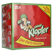 Petite bouteille de « Kleiner Klopfer » aux cerises acides, 16 % vol., 25 x 0,02 l
