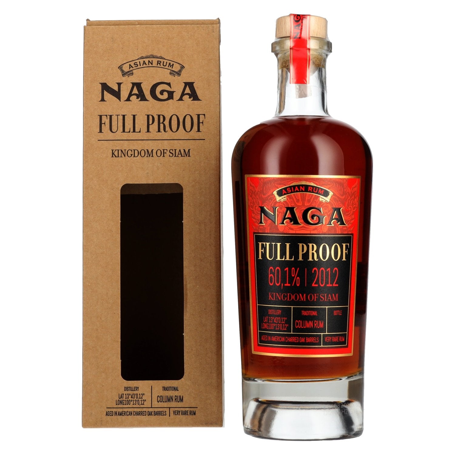 Naga Full Proof Asian Rum KINGDOM OF SIAM 2012 60,1% vol. 0,7l en boîte cadeau