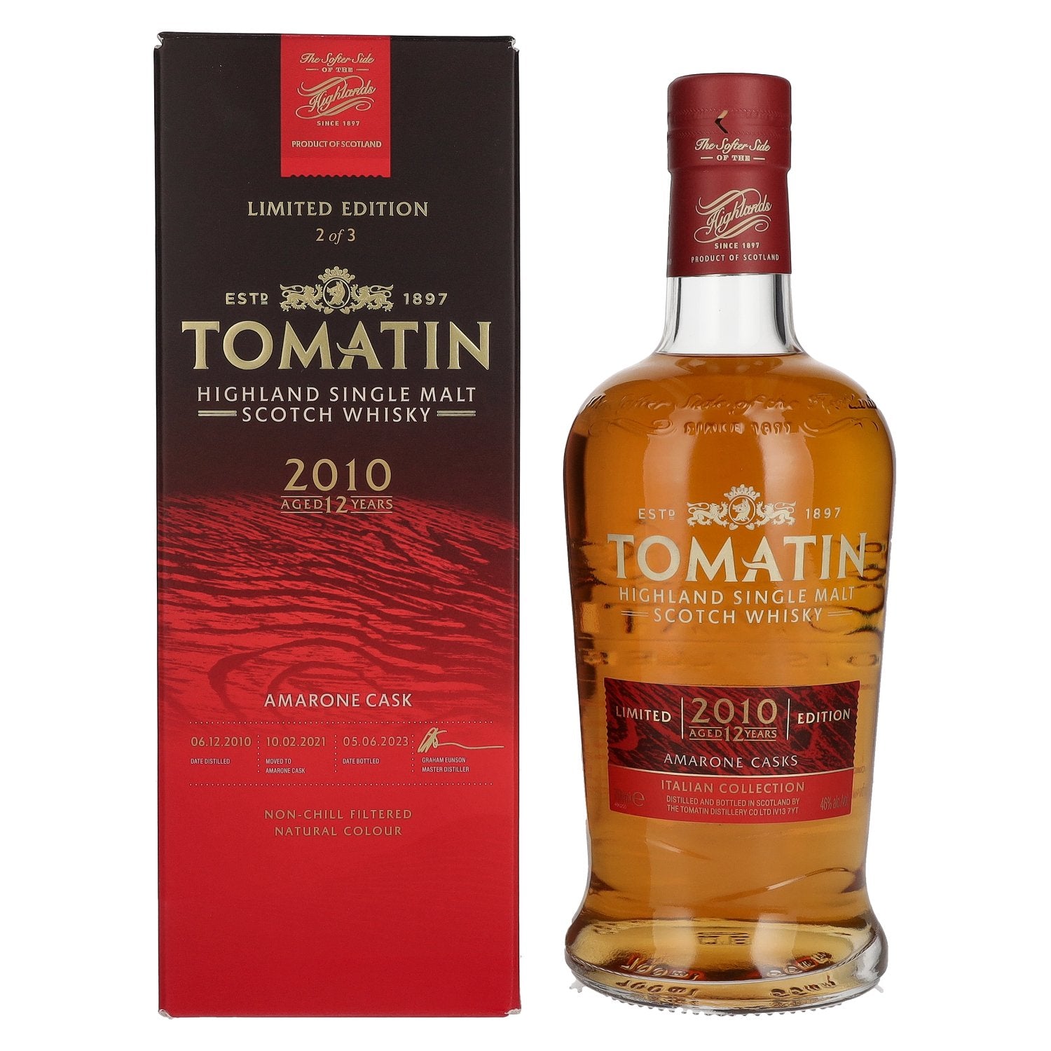 Tomatin 12 Years Old Italian Collection AMARONE CASKS 2010 46% vol. 0,7l en boîte cadeau